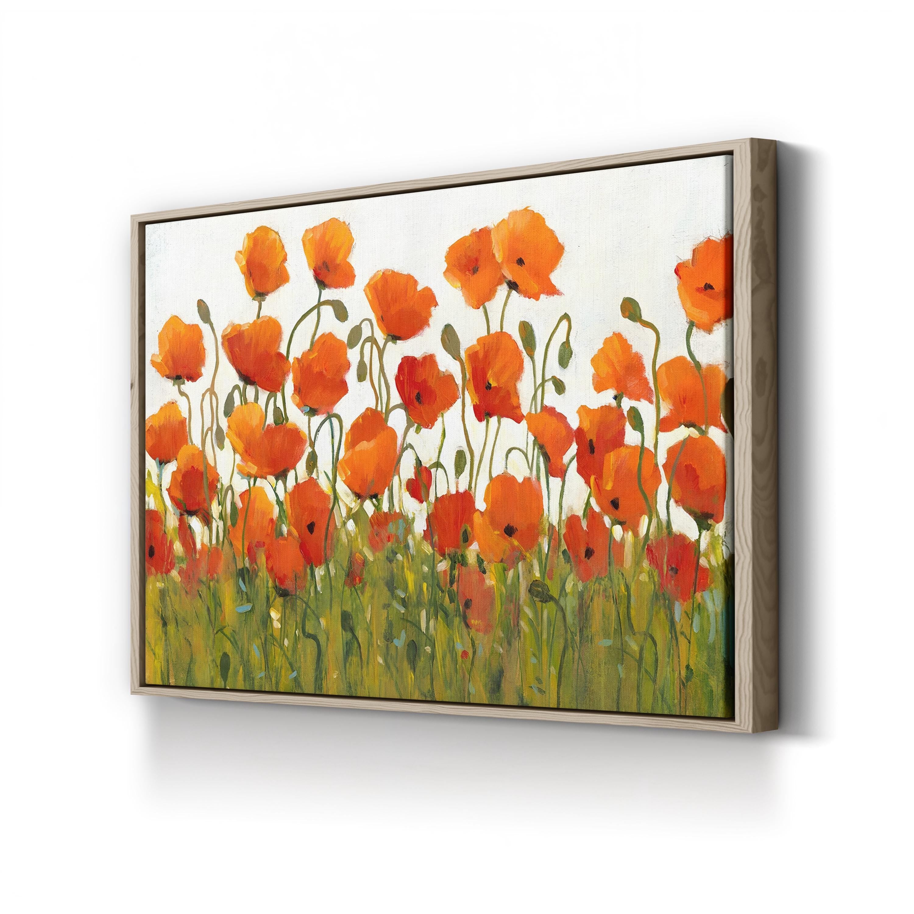 Rows of Poppies I Red Floral – Tim O’Toole Wall Art | Contemporary Floral Canvas Print