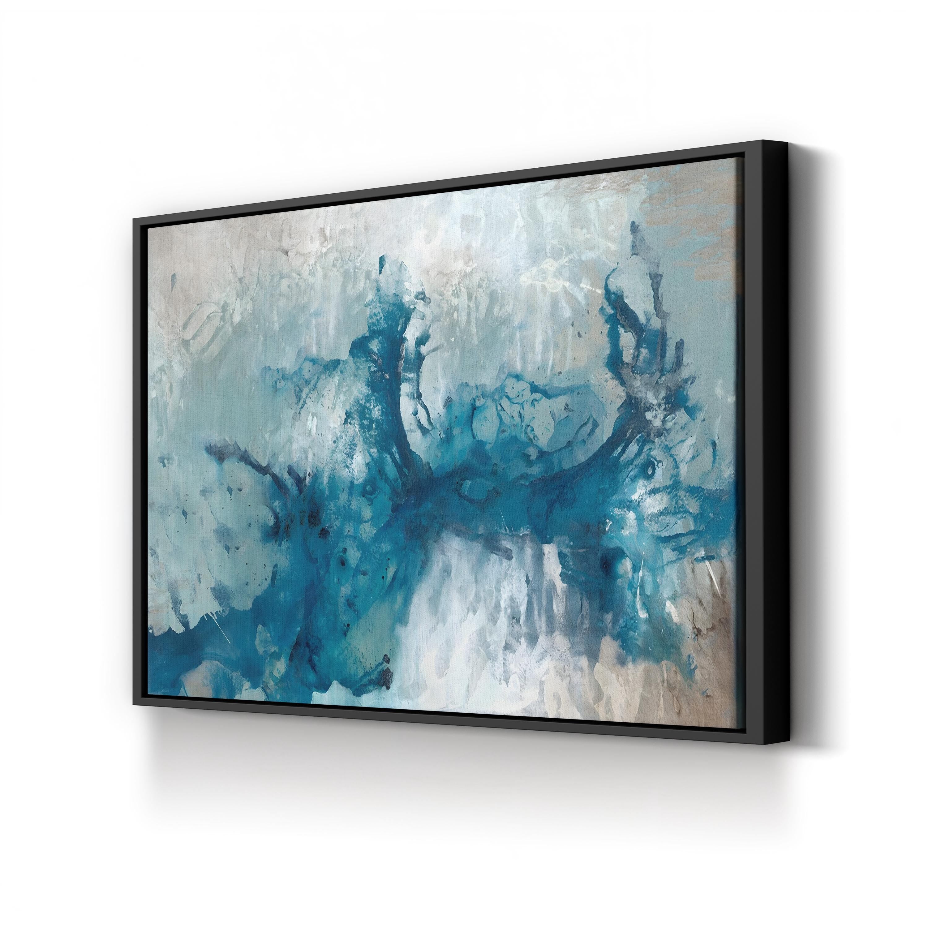 Seafoam Rising II Wall Art by Kari Taylor – Contemporary Abstract Ocean Painting Print