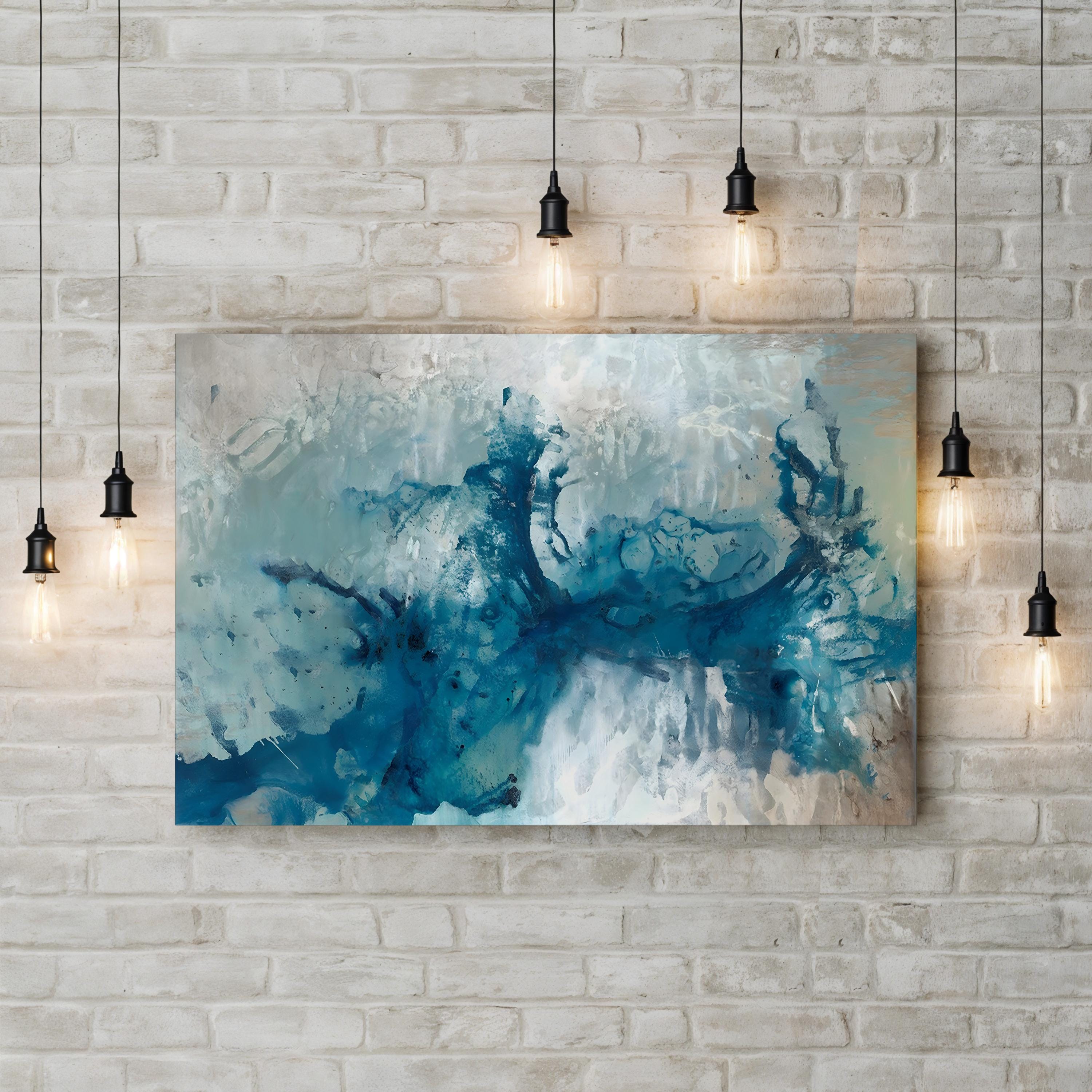 Seafoam Rising II Wall Art by Kari Taylor – Contemporary Abstract Ocean Painting Print