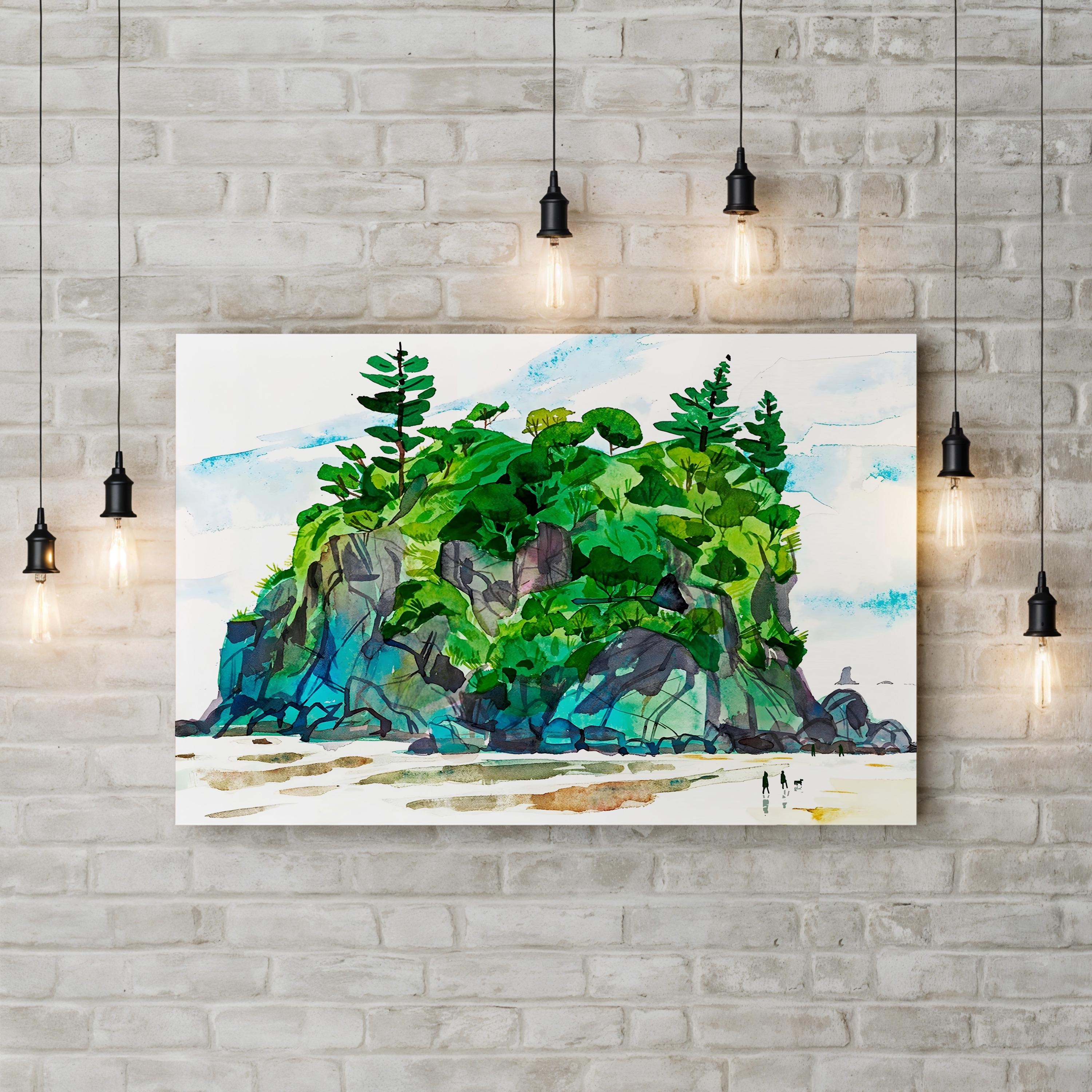 Sea Stack on Ruby Beach Wall Art by Eleanor Doughty