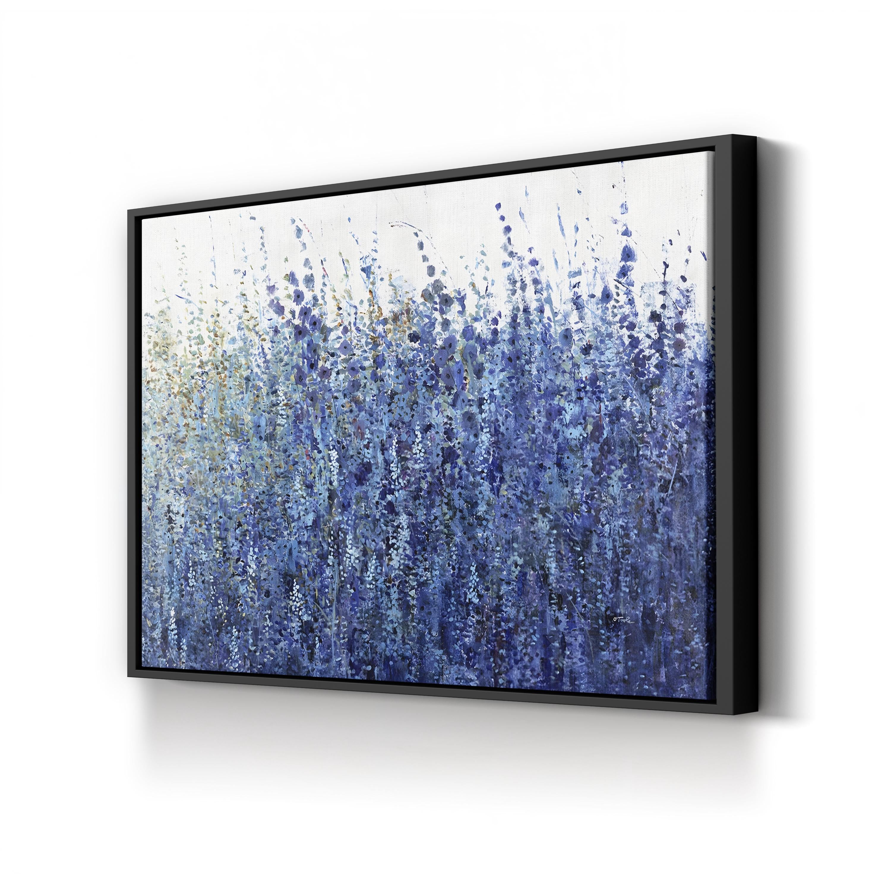 Shades of Blue Wild Flowers Wall Art by Tim O’Toole | Blue Floral Canvas Print