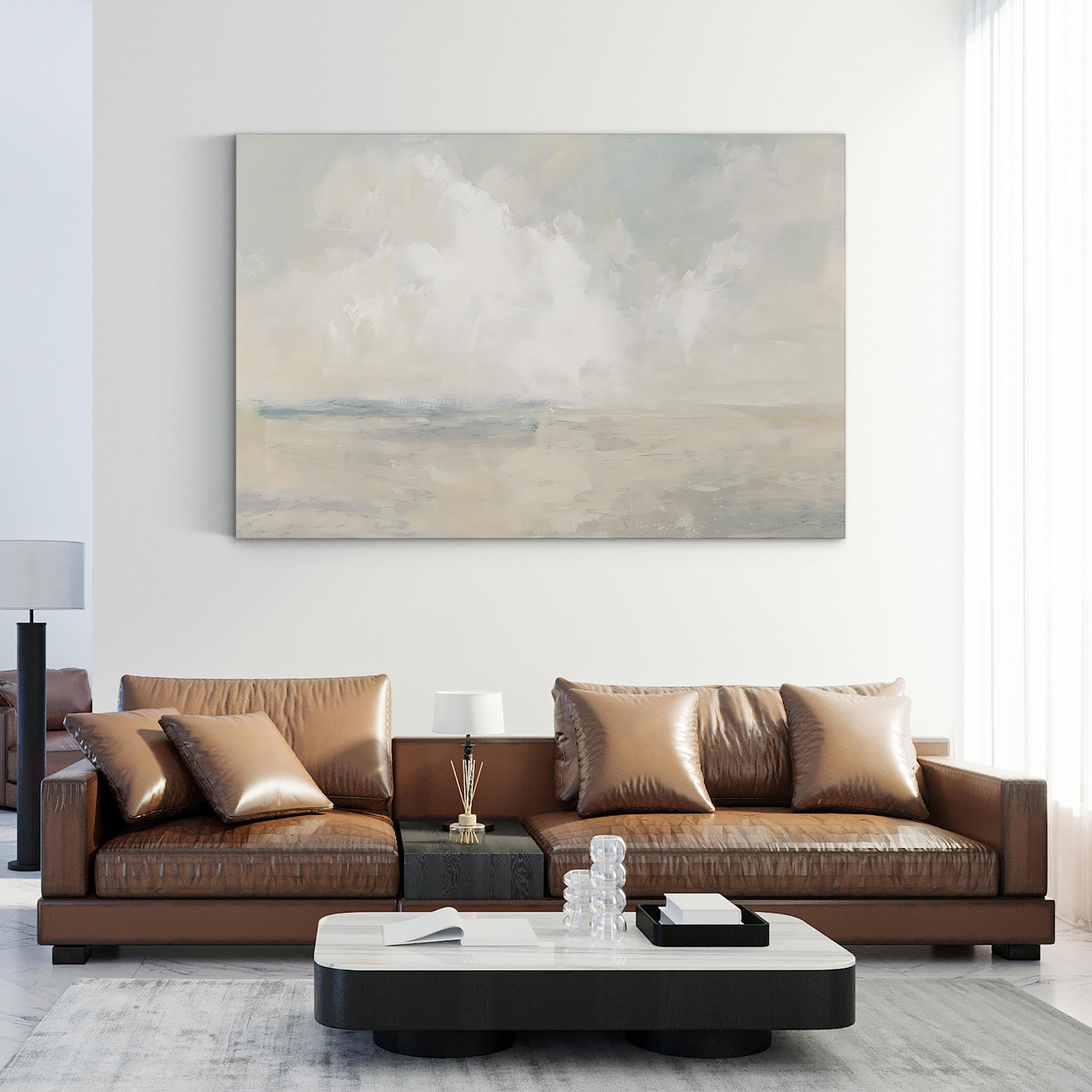 Sky and Sand Wall Art by Julia Purinton | Contemporary Abstract Coastal Landscape Canvas Print
