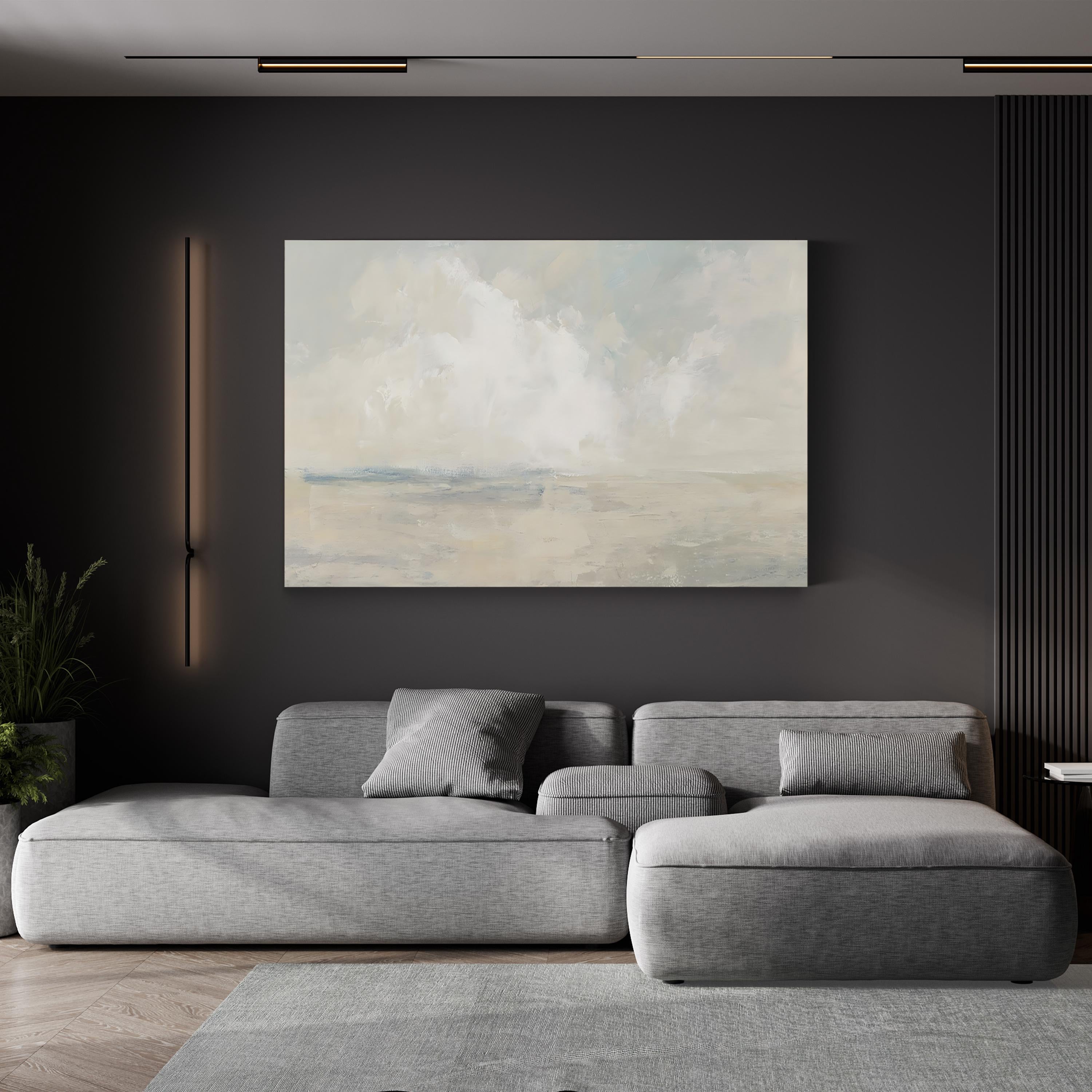 Sky and Sand Wall Art by Julia Purinton | Contemporary Abstract Coastal Landscape Canvas Print