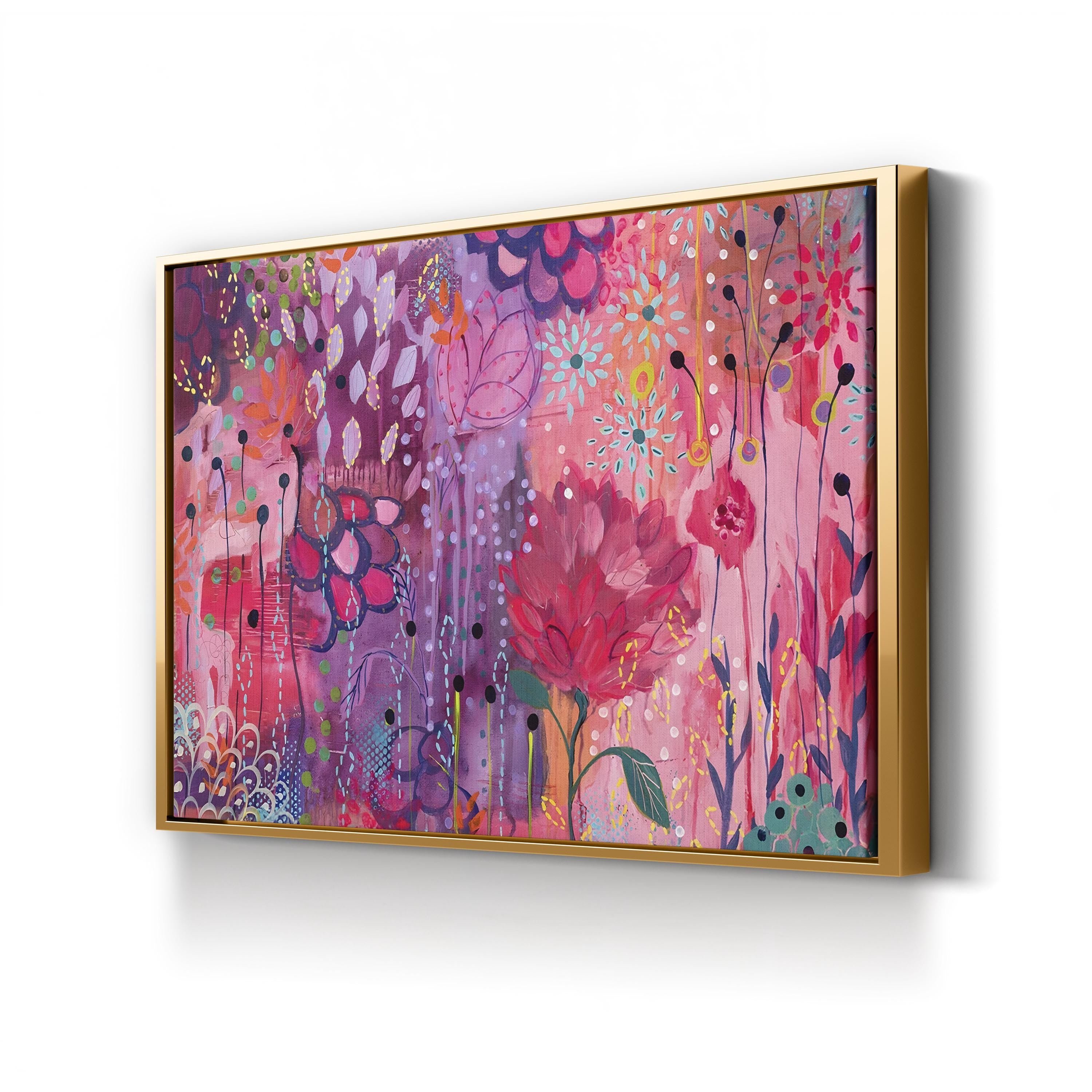 Spirit Dance Canvas Art Print: Vibrant Abstract Floral Expression