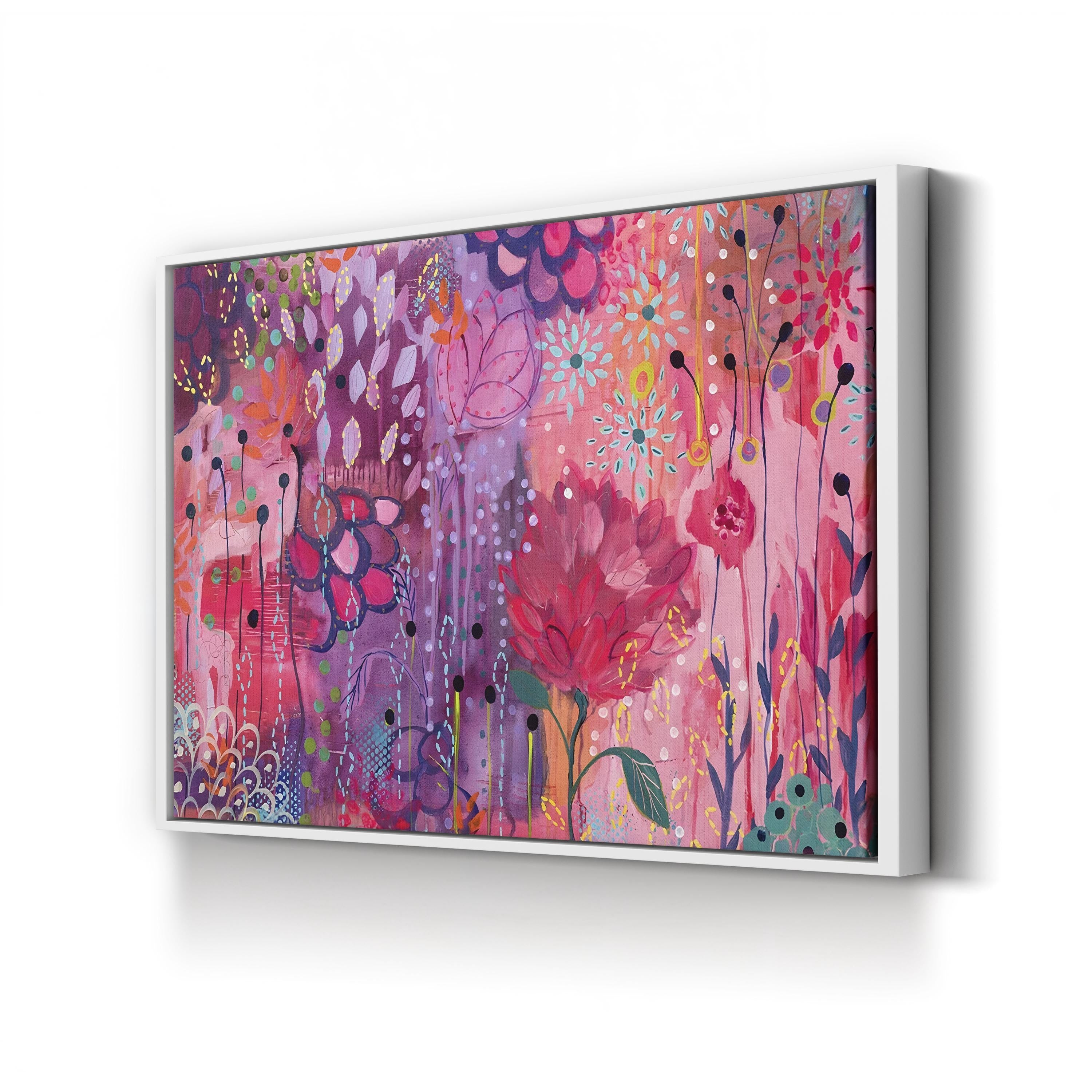 Spirit Dance Canvas Art Print: Vibrant Abstract Floral Expression