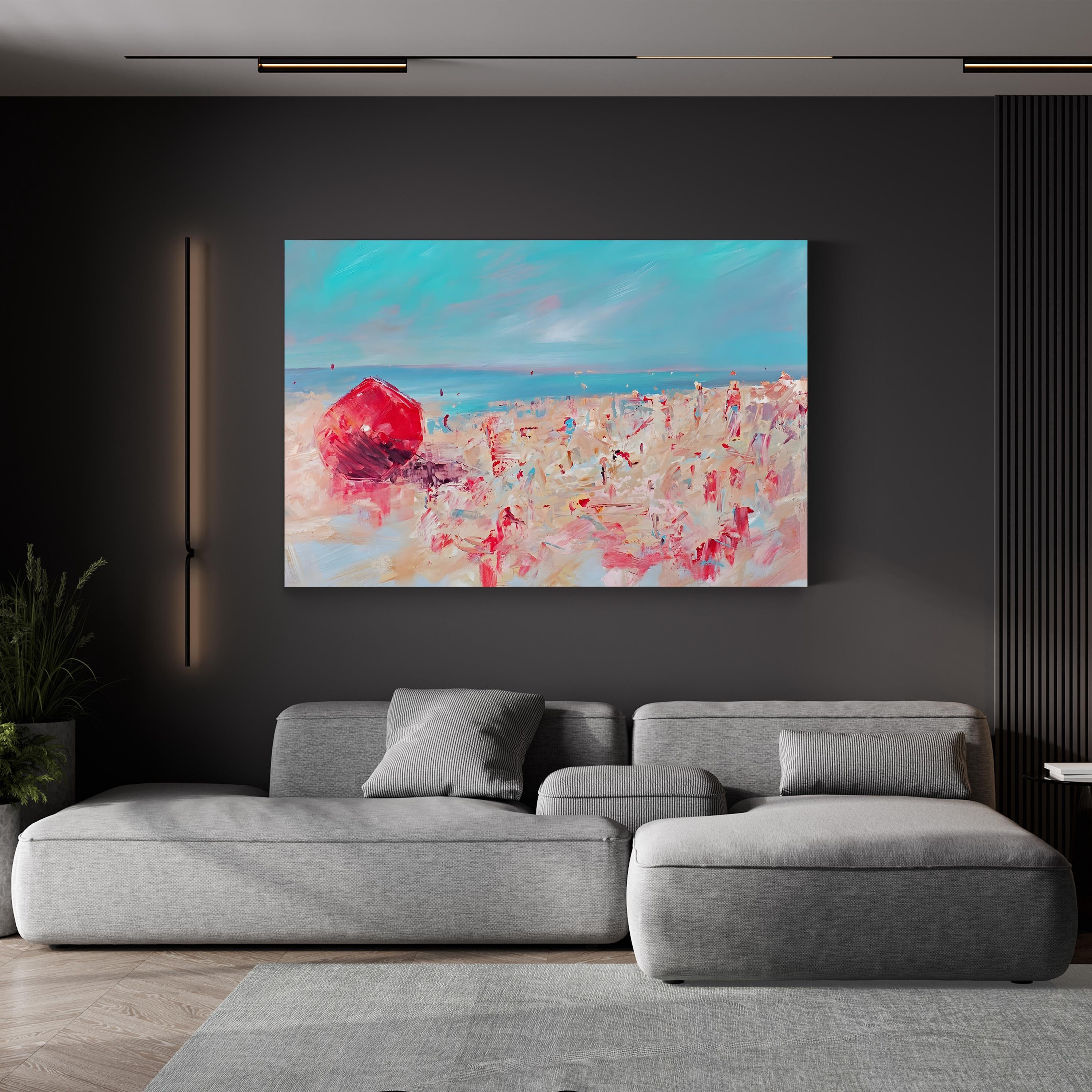 Spring Break I Wall Art by Circle Art Group | Contemporary Coastal Beach Canvas Print