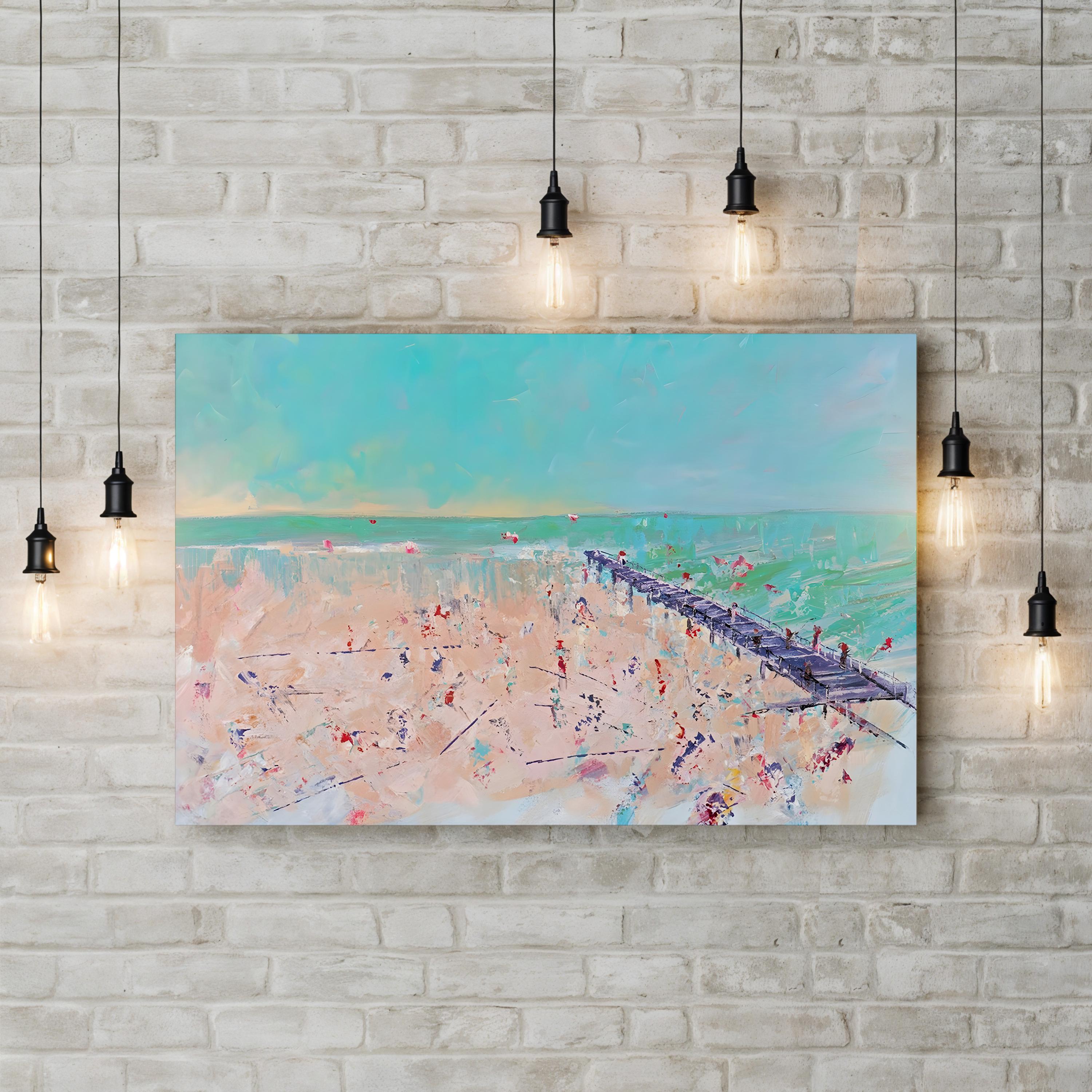Spring Break II Wall Art by Circle Art Group | Contemporary Coastal Beach Canvas Print