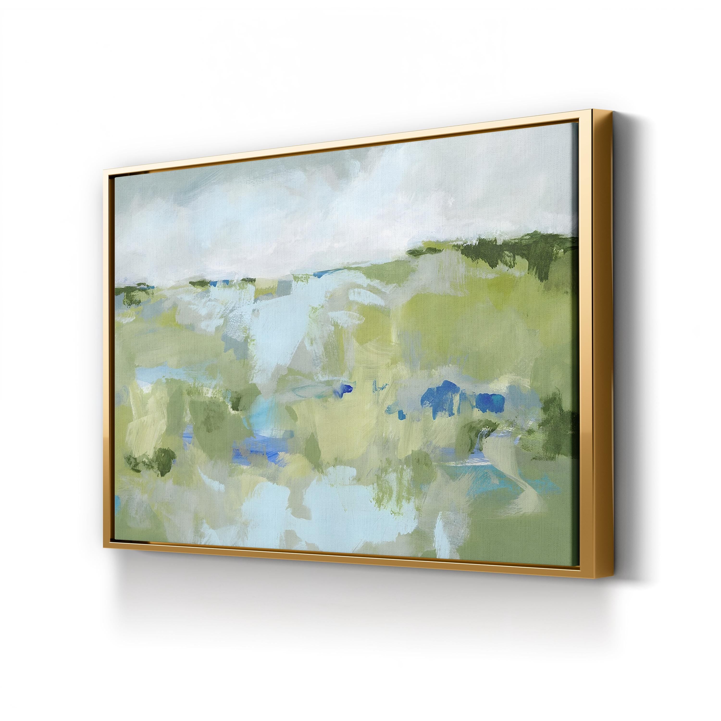 Spring Green I Canvas Art Print: Lush Abstract Landscape Wall Decor