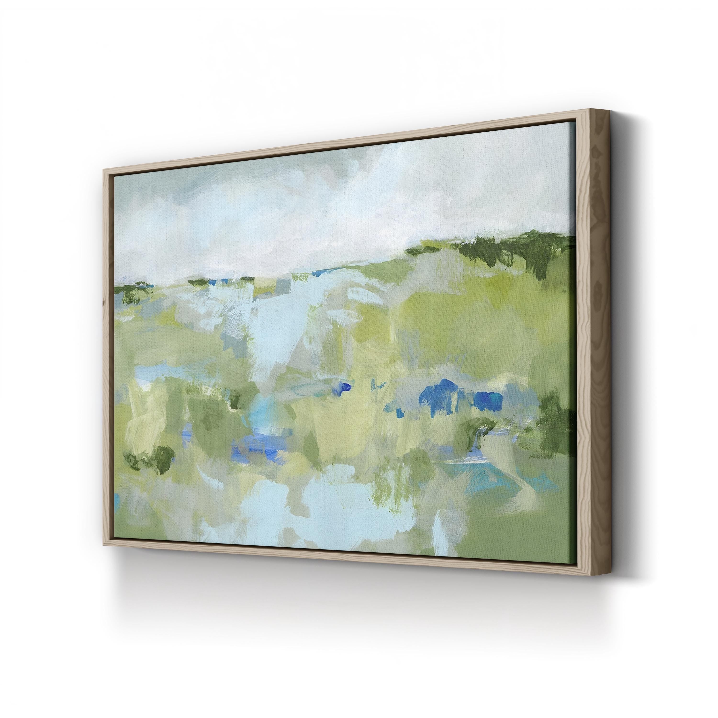 Spring Green I Canvas Art Print: Lush Abstract Landscape Wall Decor
