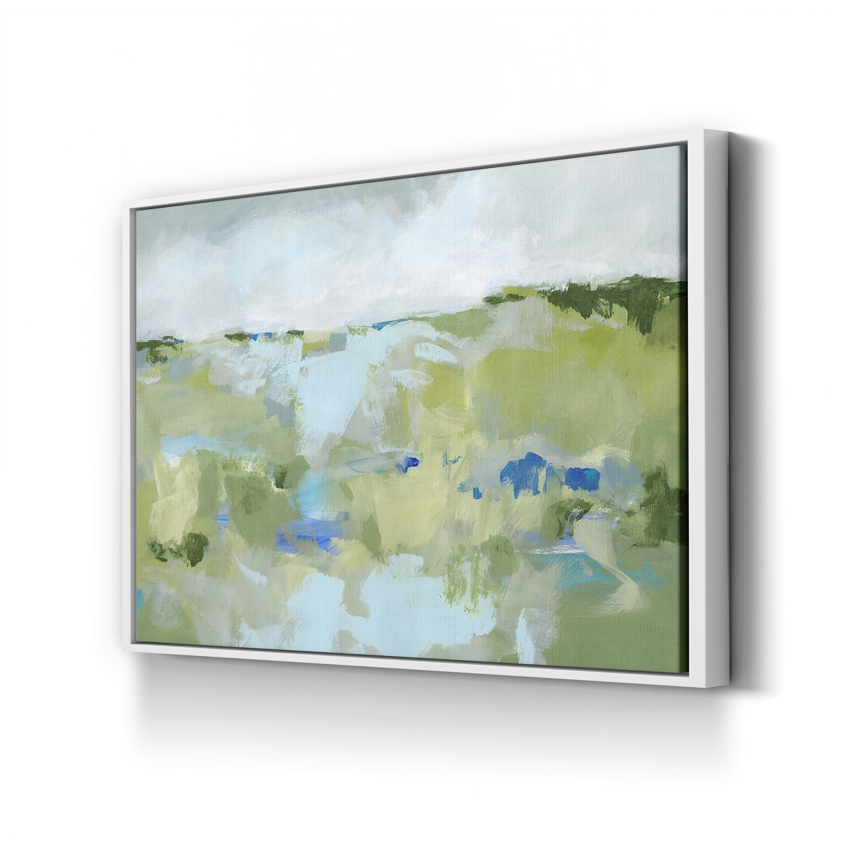 Spring Green I Canvas Art Print: Lush Abstract Landscape Wall Decor