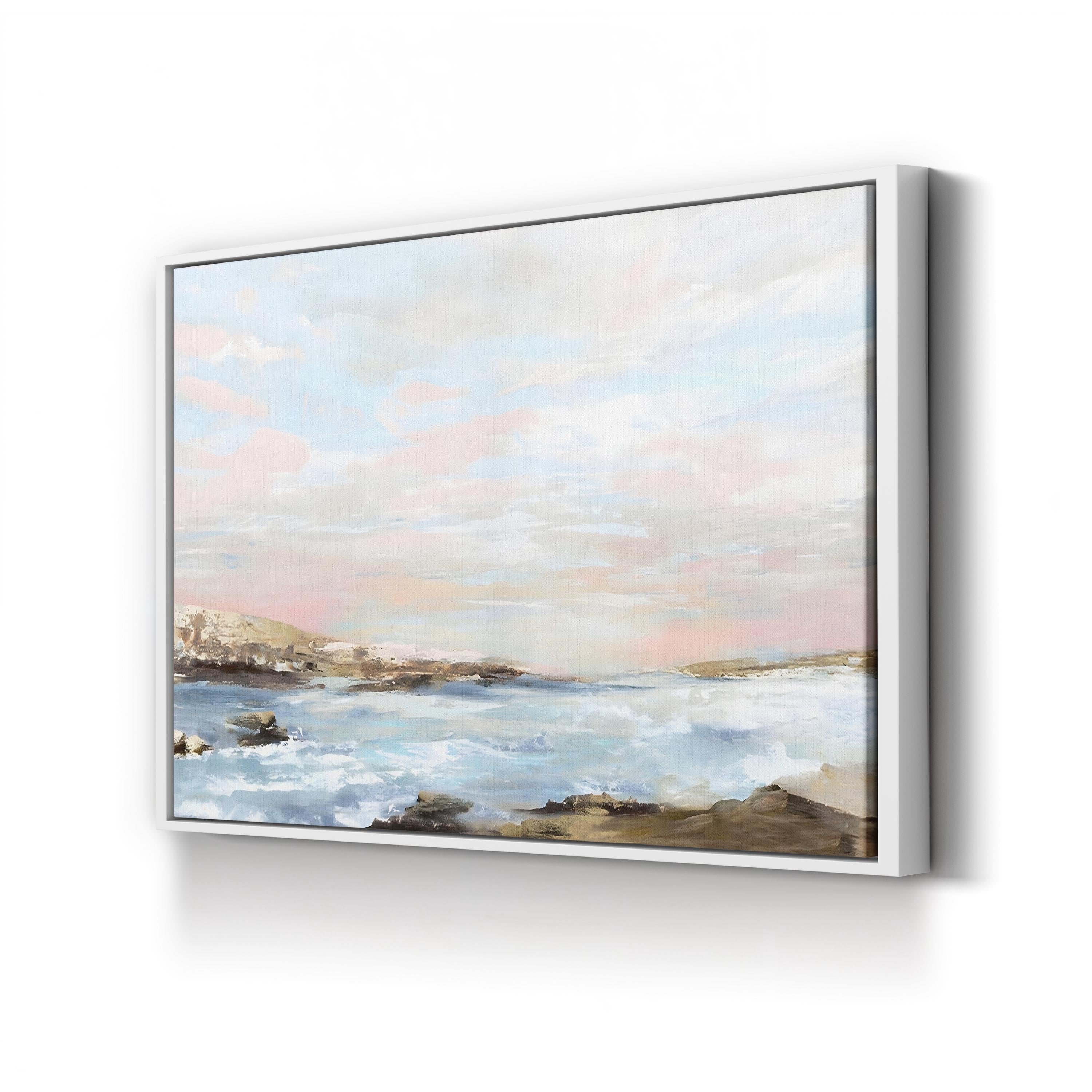 Sublime Solitude Canvas Art – Coastal Landscape by Eva Watts
