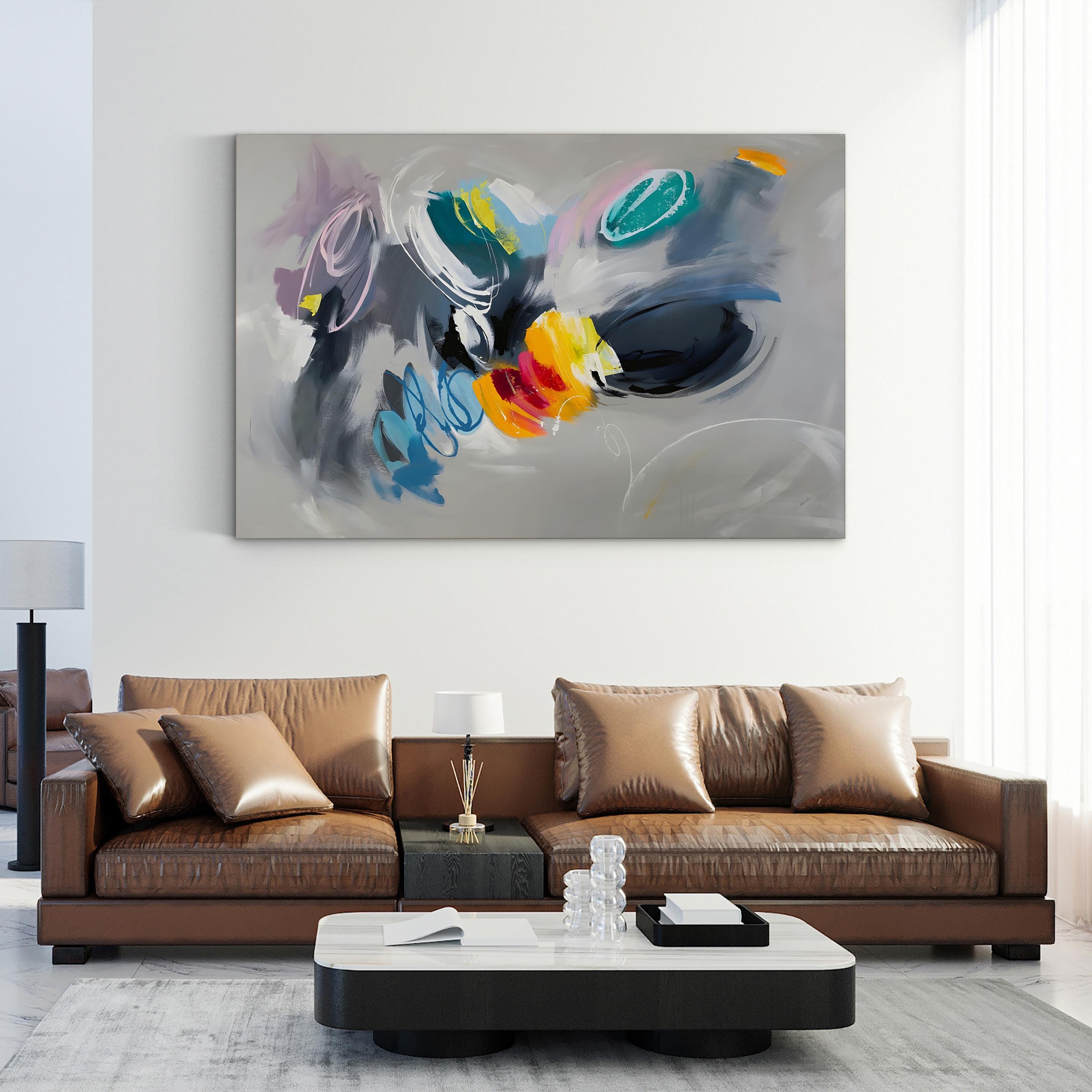 Sugar Swirl Wall Art by Sydney Edmunds – Contemporary Pastel Abstract Canvas
