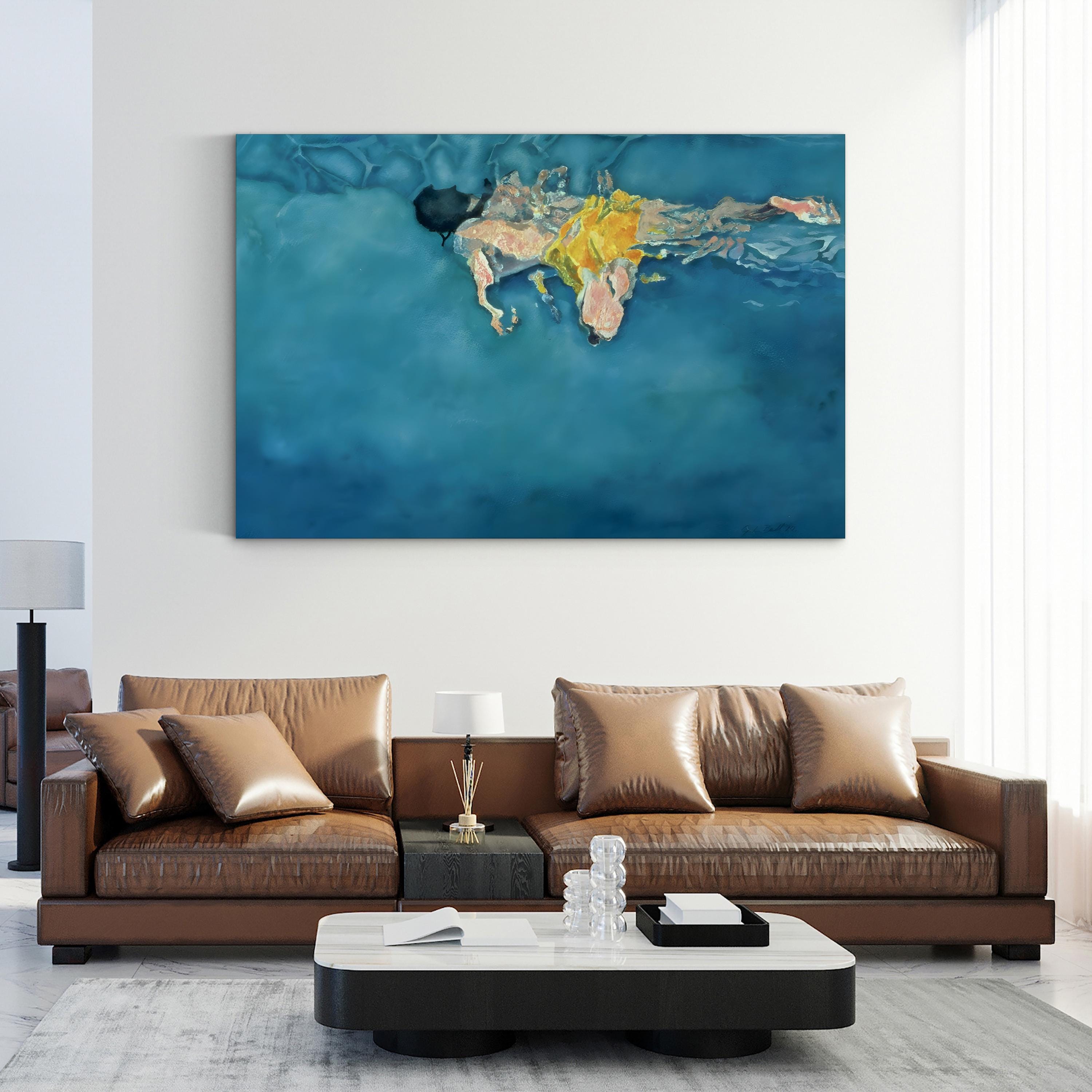 Swimmer in Yellow, 1990 Wall Art by Gareth Ball