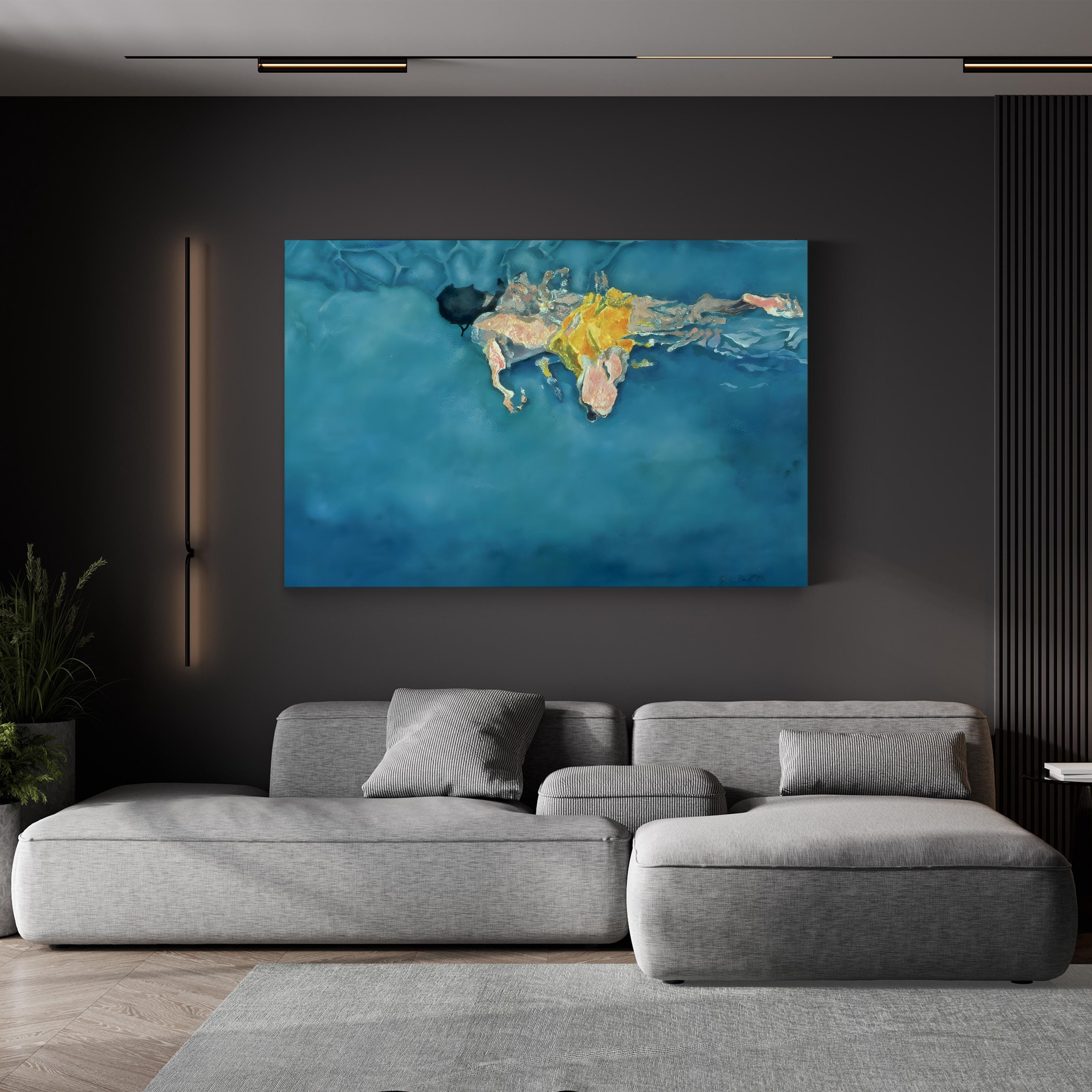 Swimmer in Yellow, 1990 Wall Art by Gareth Ball
