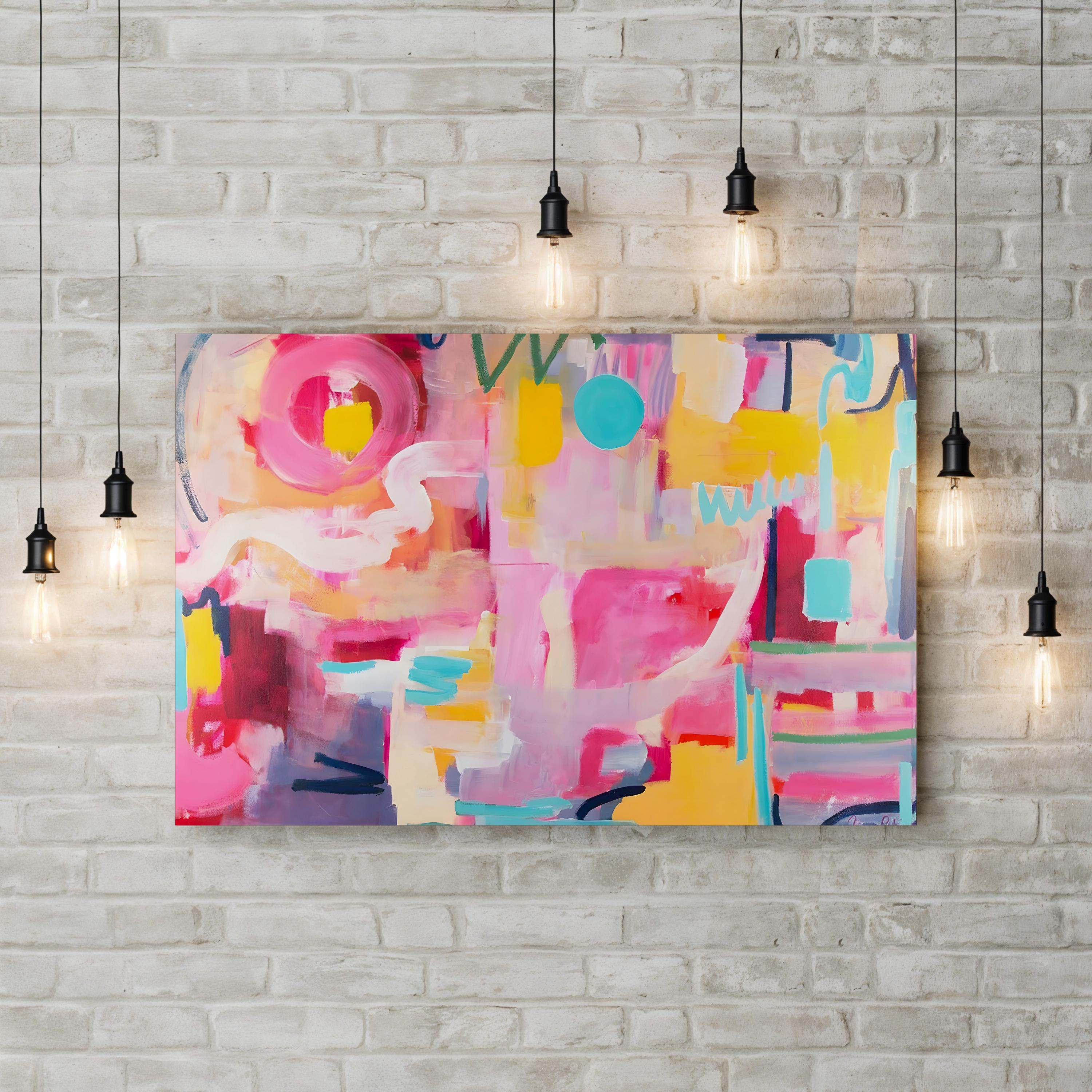 Vibrant Colorfield Abstract – Period Illustration Wall Art | Modern Canvas Print