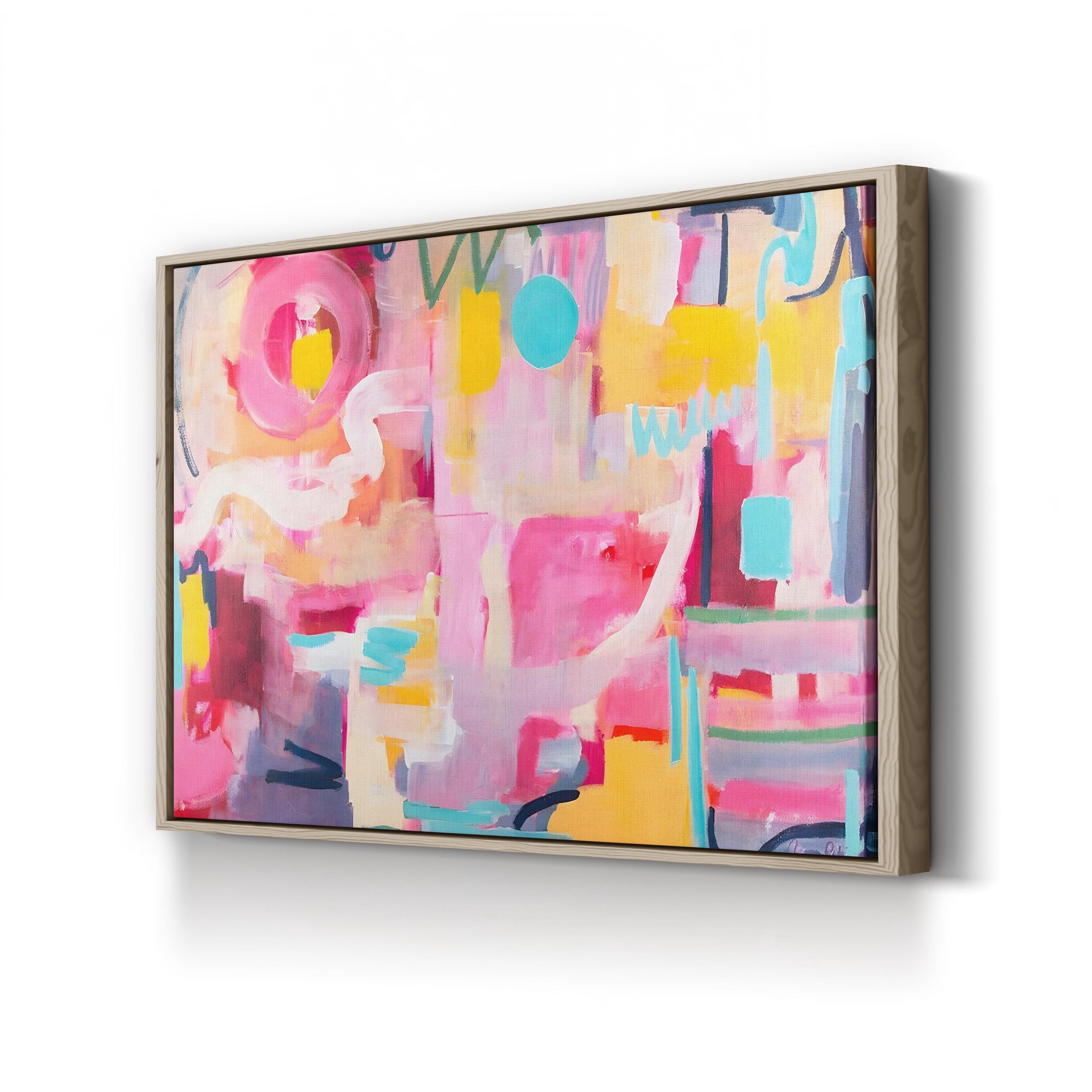 Tennis Court by Amira Rahim canvas print in Oak Framed Canvas
