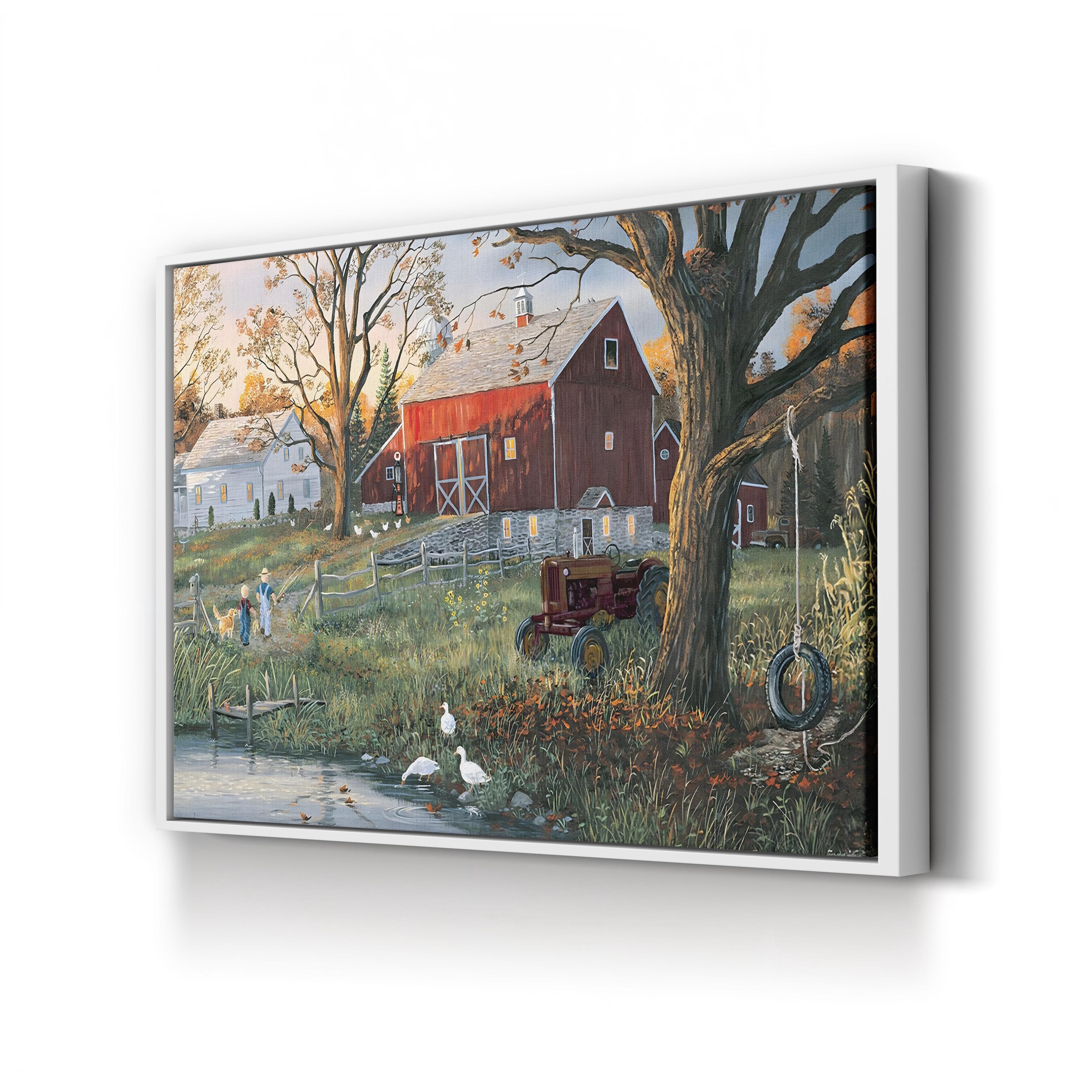 The Good Old Days Revised by Terry Doughty canvas print in White Framed Canvas