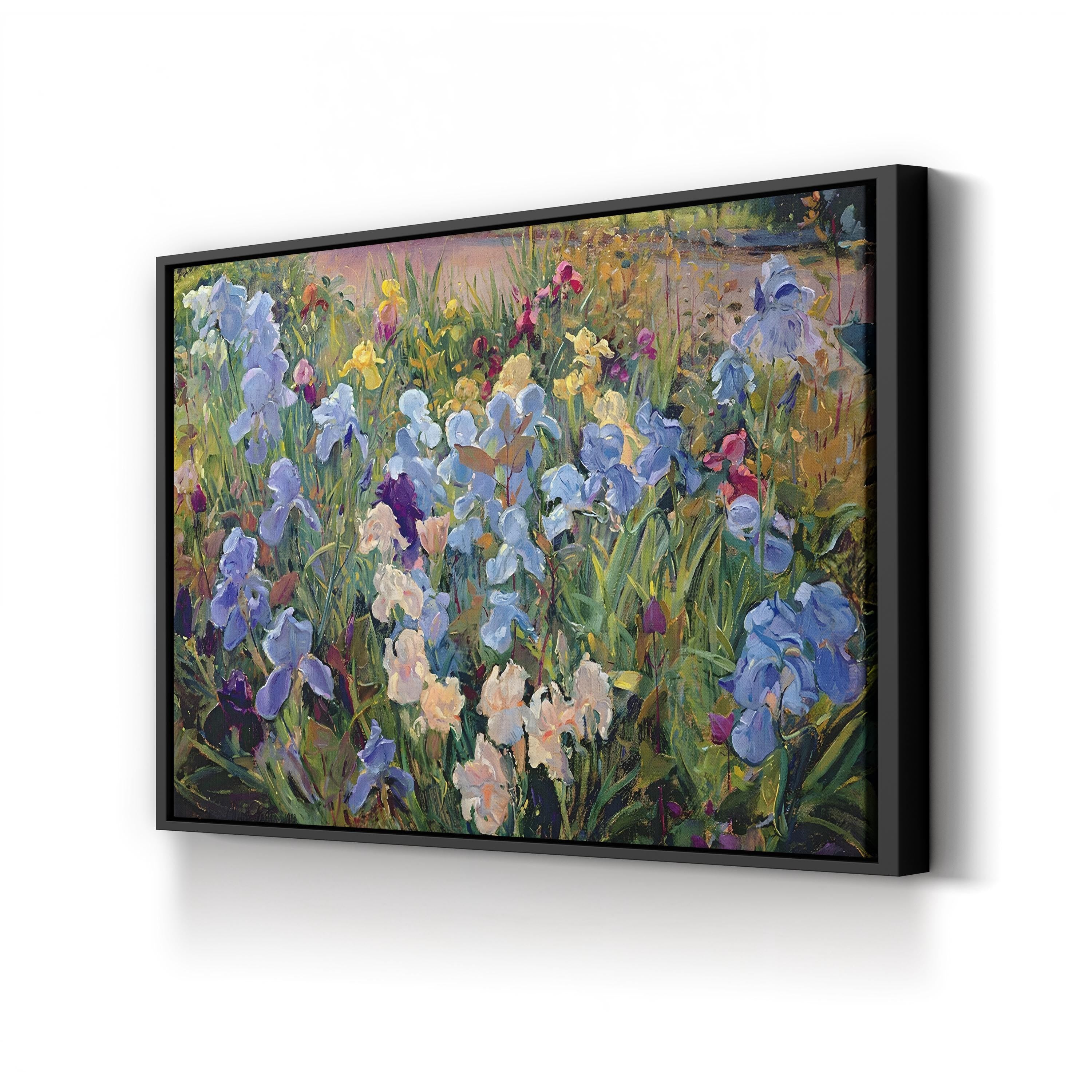 Iris Bed 1993 Botanical Floral Wall Art by Timothy Easton