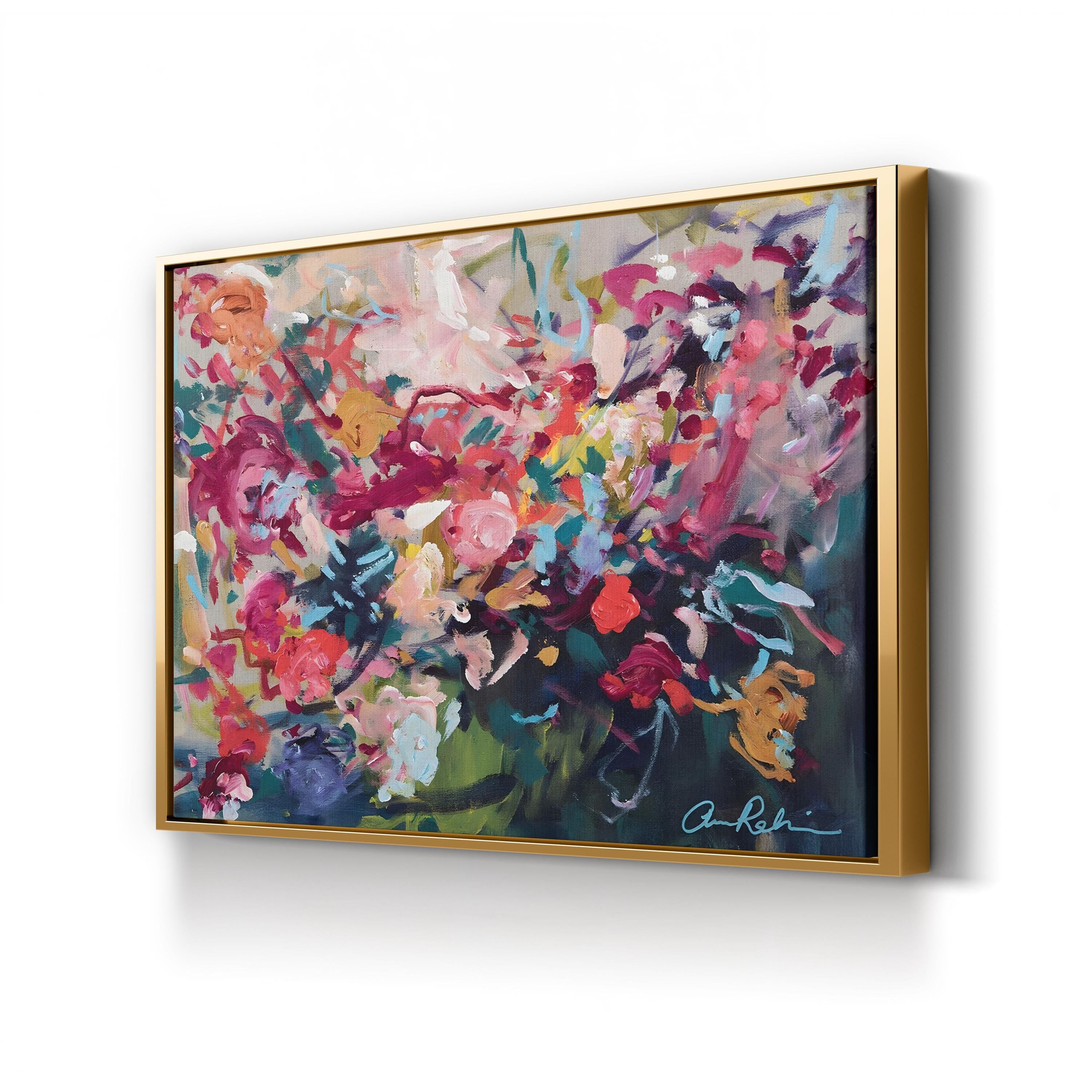 The Wedding Planner Wall Art by Amira Rahim – Contemporary Abstract Floral Canvas Print
