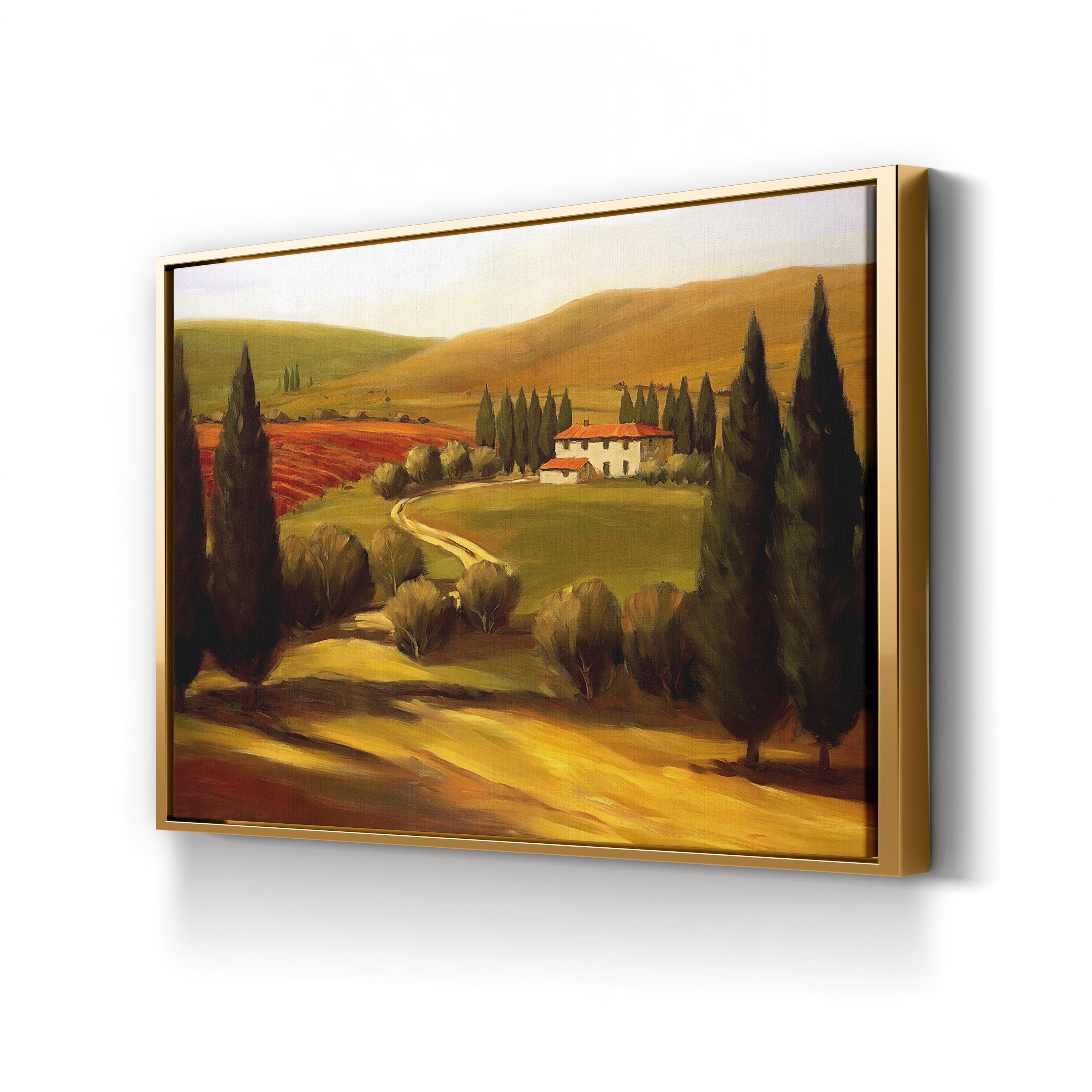 Tuscany Countryside Canvas Art: Rolling Hills & Rustic Villas