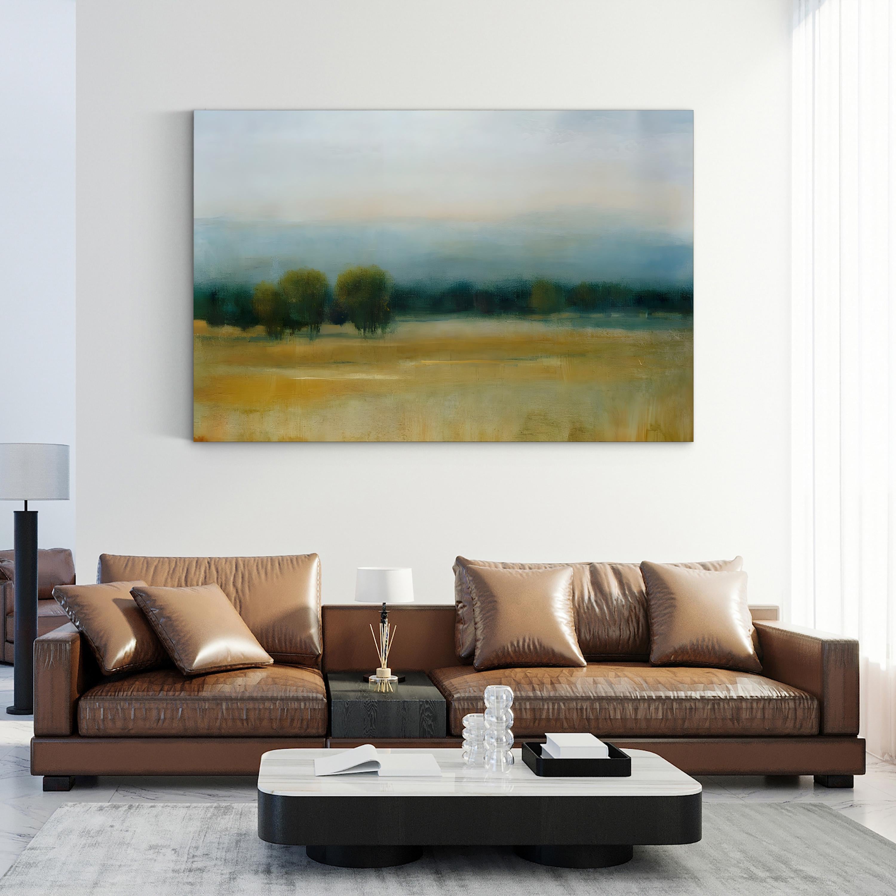 Tranquil Morning I Wall Art by Tim O’Toole – Contemporary Pastel River Landscape