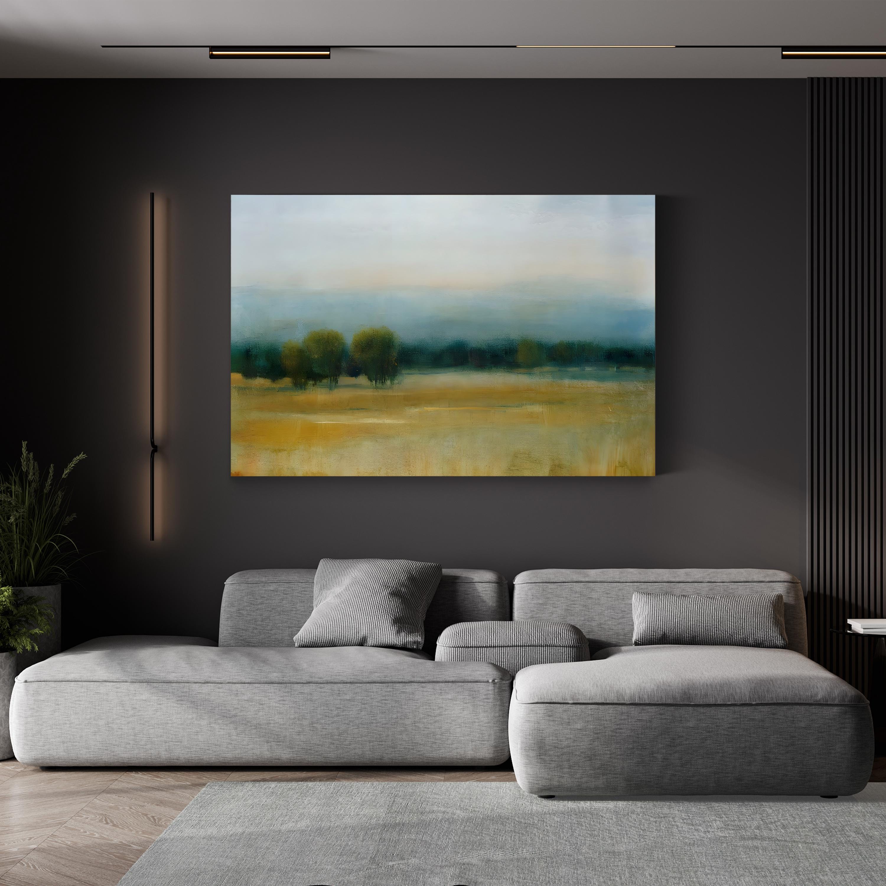 Tranquil Morning I Wall Art by Tim O’Toole – Contemporary Pastel River Landscape
