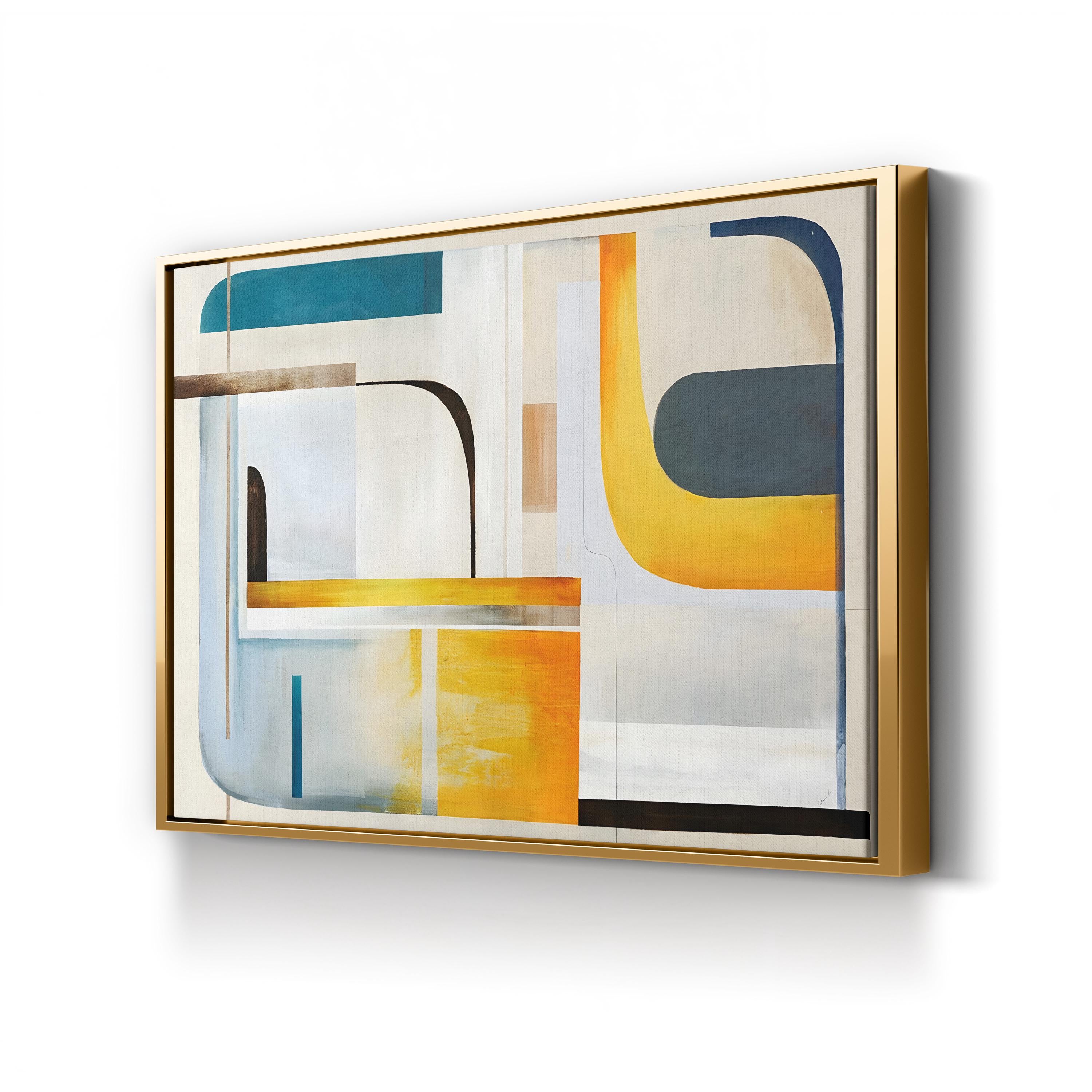 Turnabout Mid-Century Modern Abstract Geometric Wall Art by Sydney Edmunds