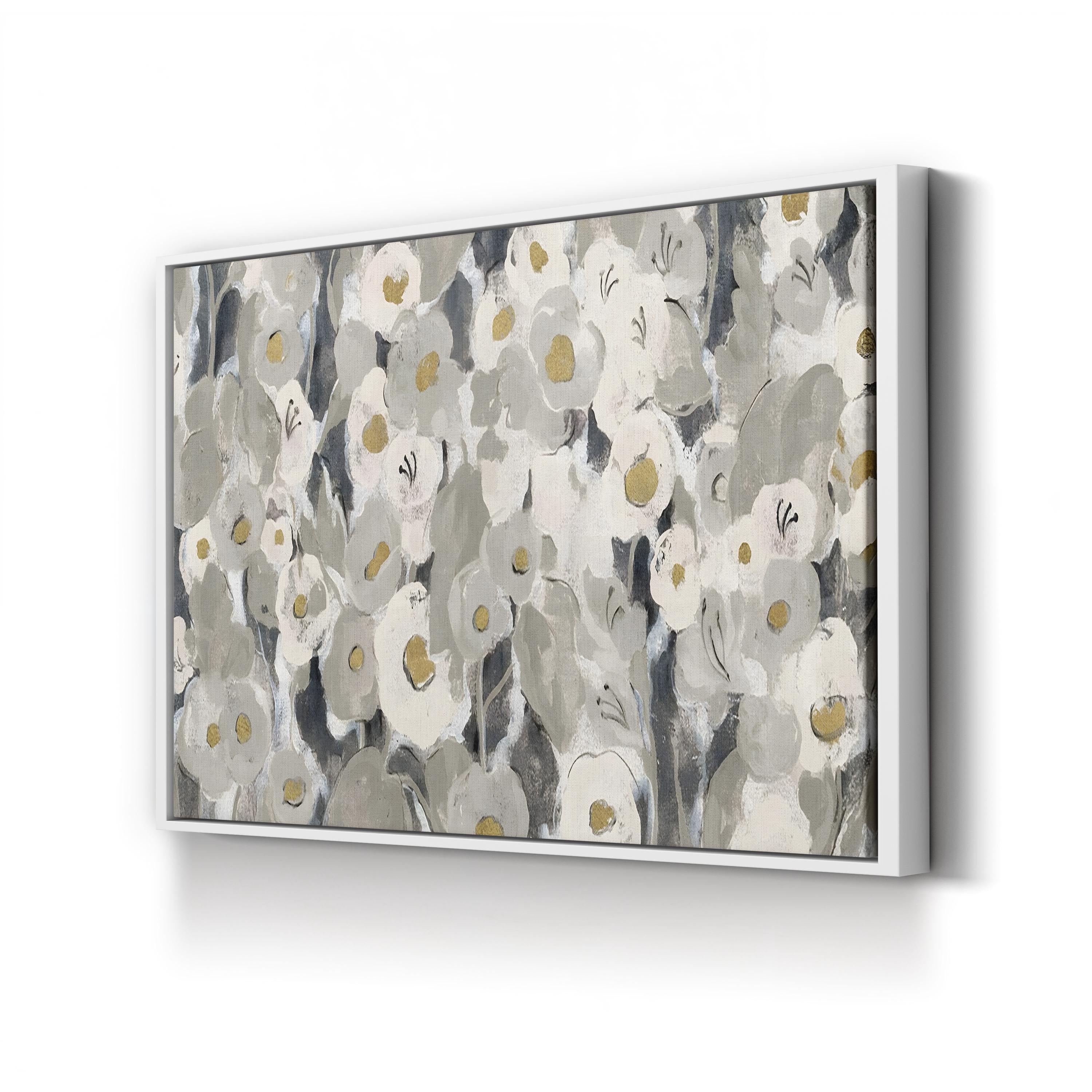 Velvety Florals Neutral Canvas Wall Art by Silvia Vassileva