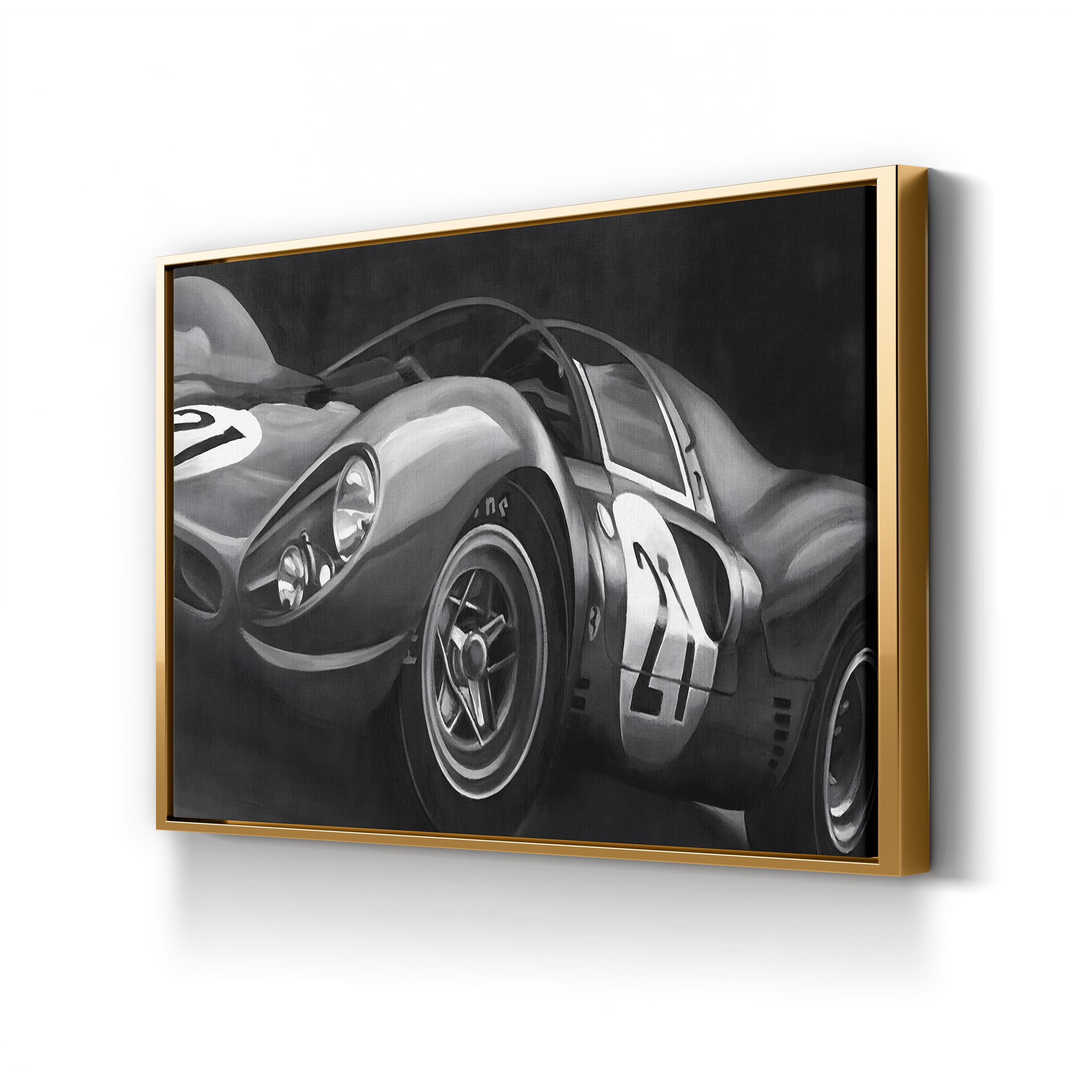 Classic Race Car in Motion – Vintage Photography Wall Art | Automotive Canvas Print