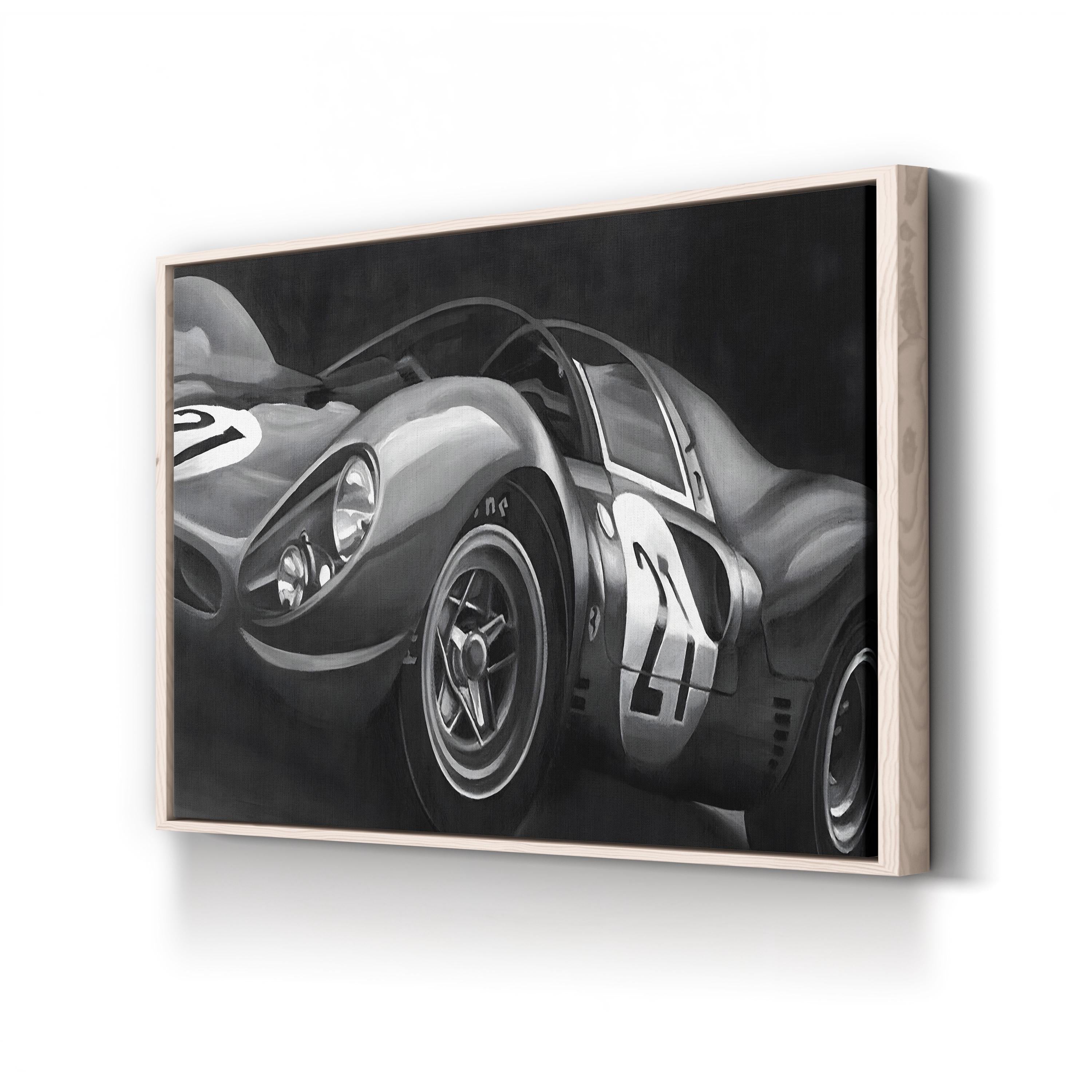 Classic Race Car in Motion – Vintage Photography Wall Art | Automotive Canvas Print