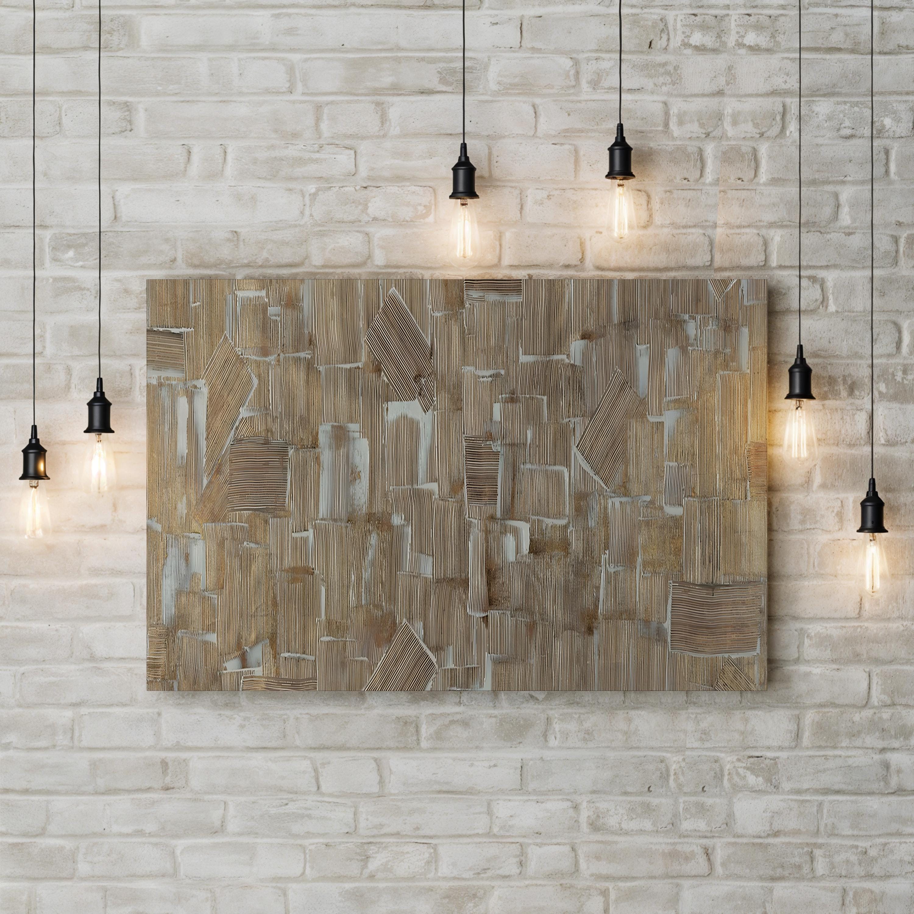 White Gold Wall Art | Contemporary Gold Accent Abstract Canvas by Joshua Schicker