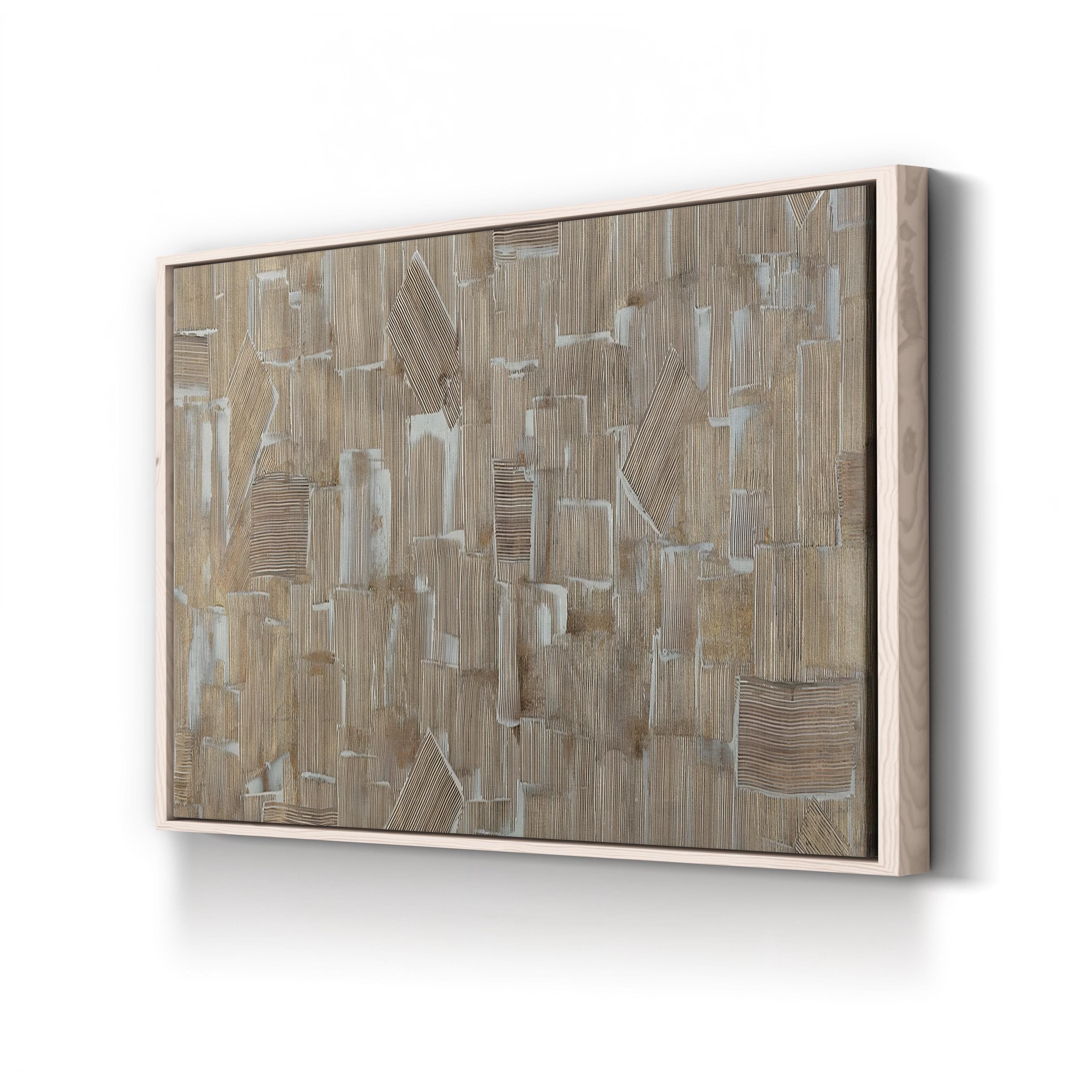 White Gold Wall Art | Contemporary Gold Accent Abstract Canvas by Joshua Schicker