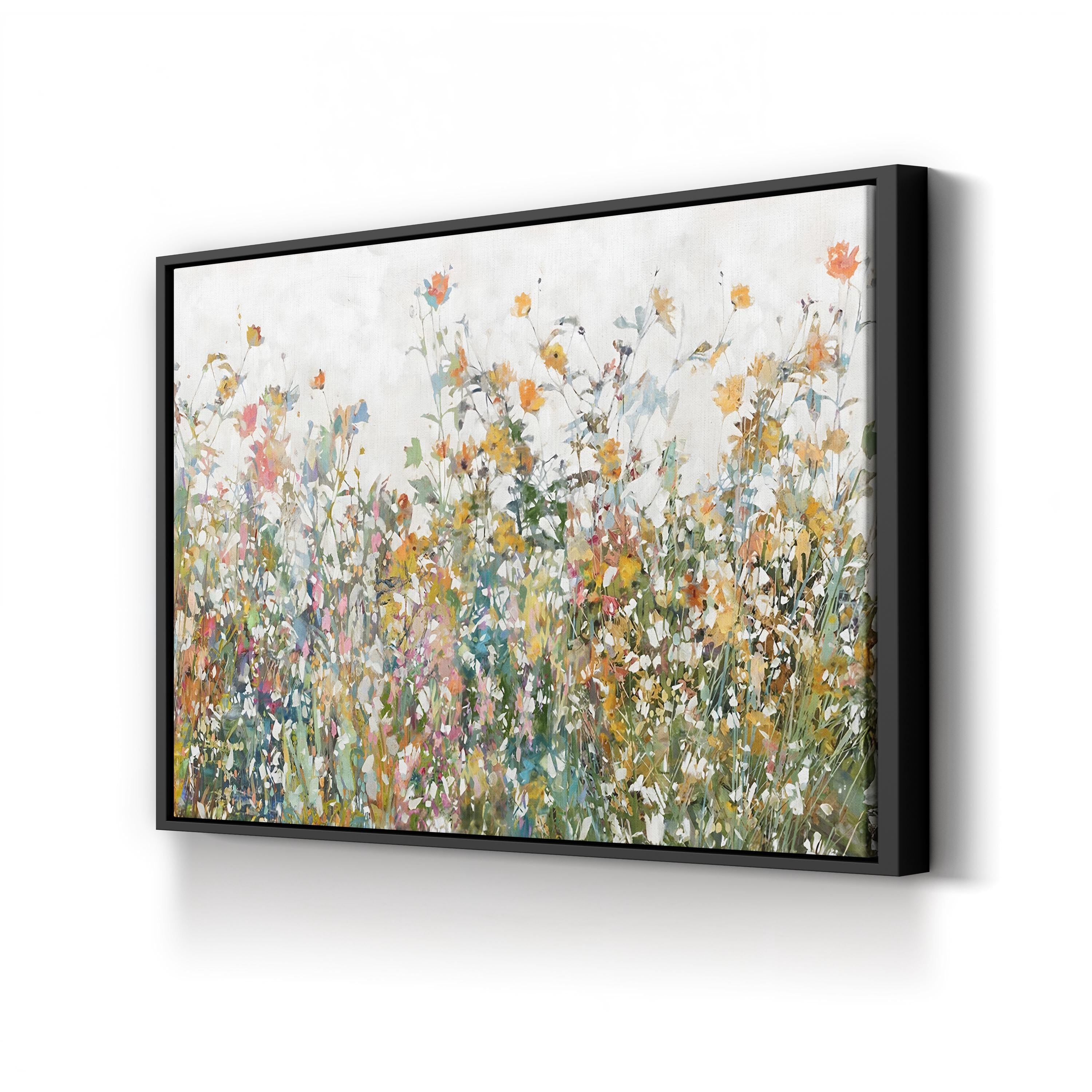 Impressionist Wildflower Meadow – Period Illustration Wall Art | Rustic Floral Canvas Print