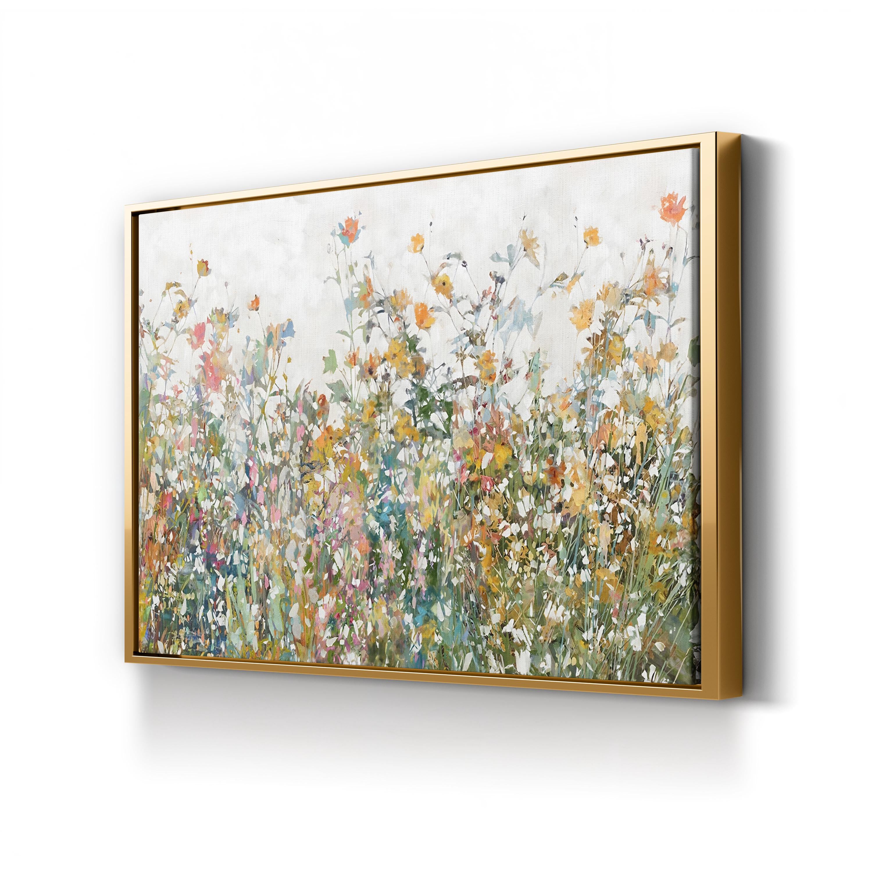 Impressionist Wildflower Meadow – Period Illustration Wall Art | Rustic Floral Canvas Print
