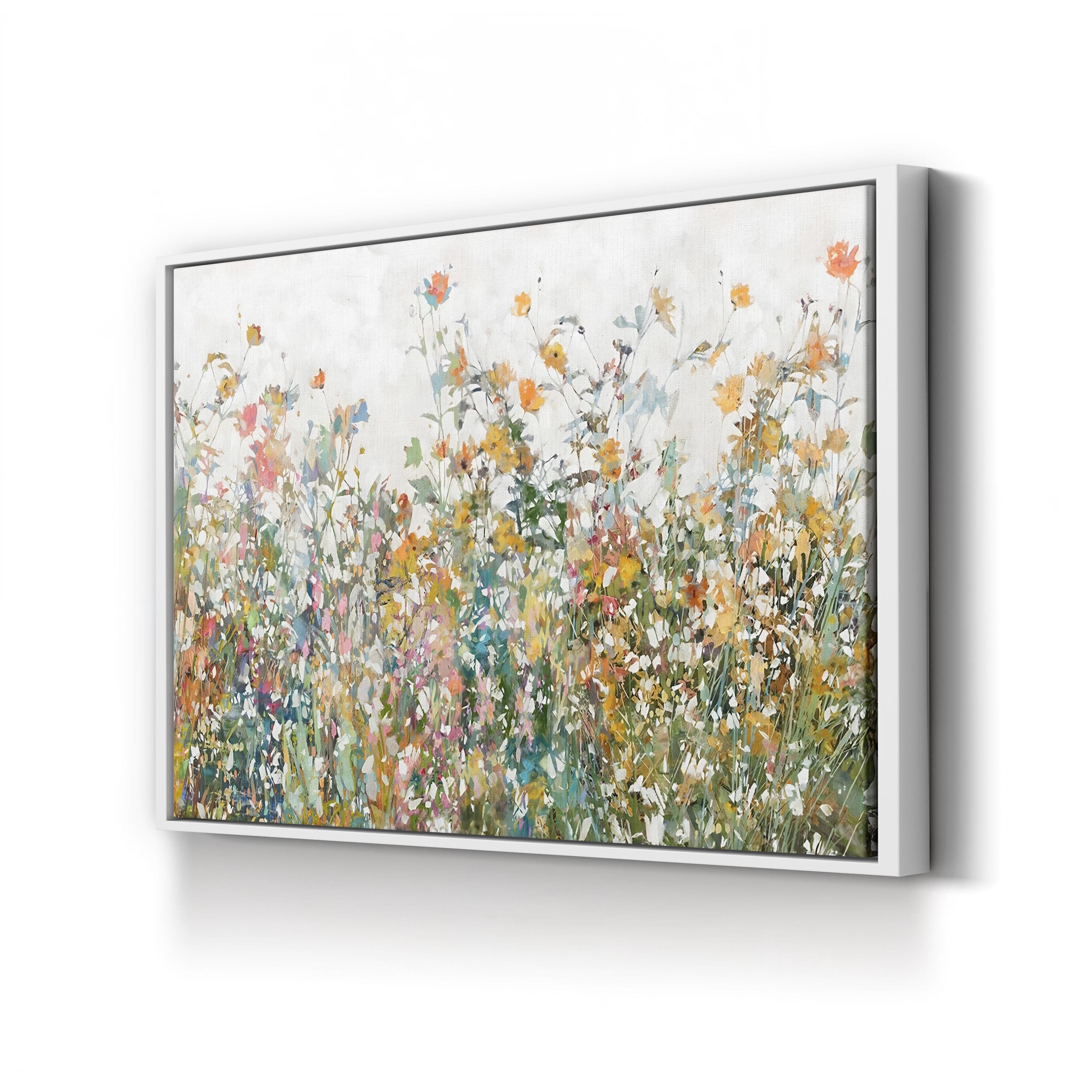 Impressionist Wildflower Meadow – Period Illustration Wall Art | Rustic Floral Canvas Print