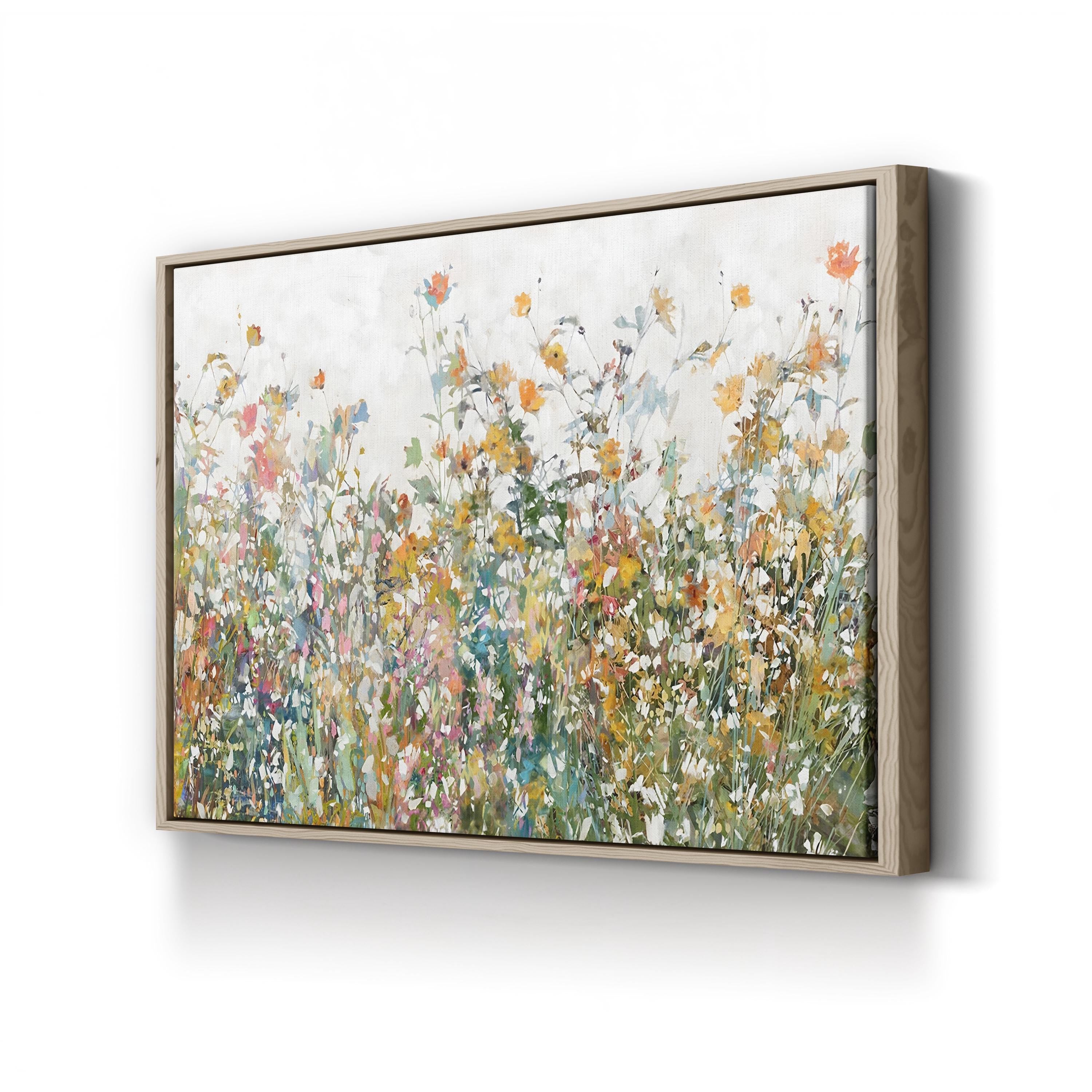 Impressionist Wildflower Meadow – Period Illustration Wall Art | Rustic Floral Canvas Print