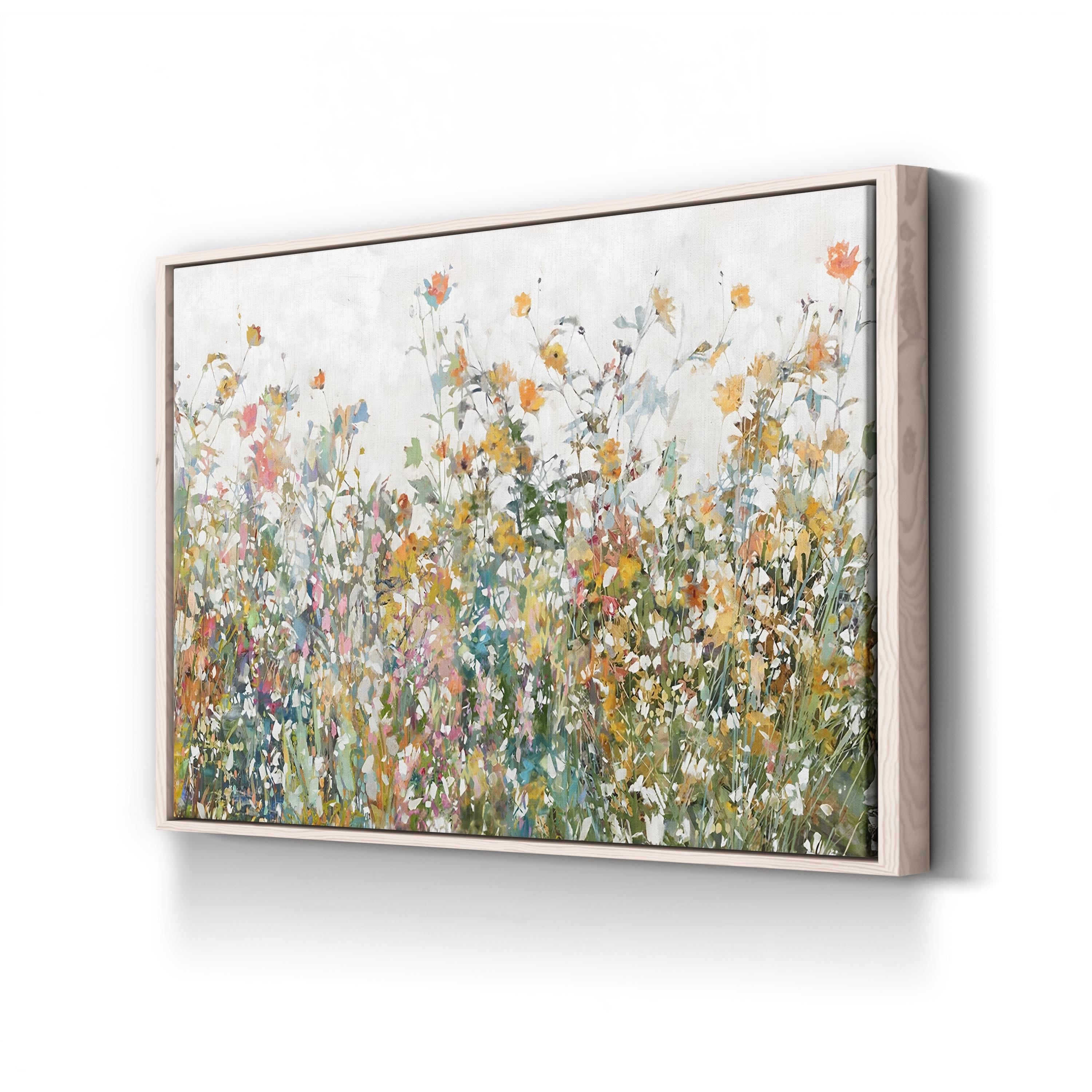 Impressionist Wildflower Meadow – Period Illustration Wall Art | Rustic Floral Canvas Print