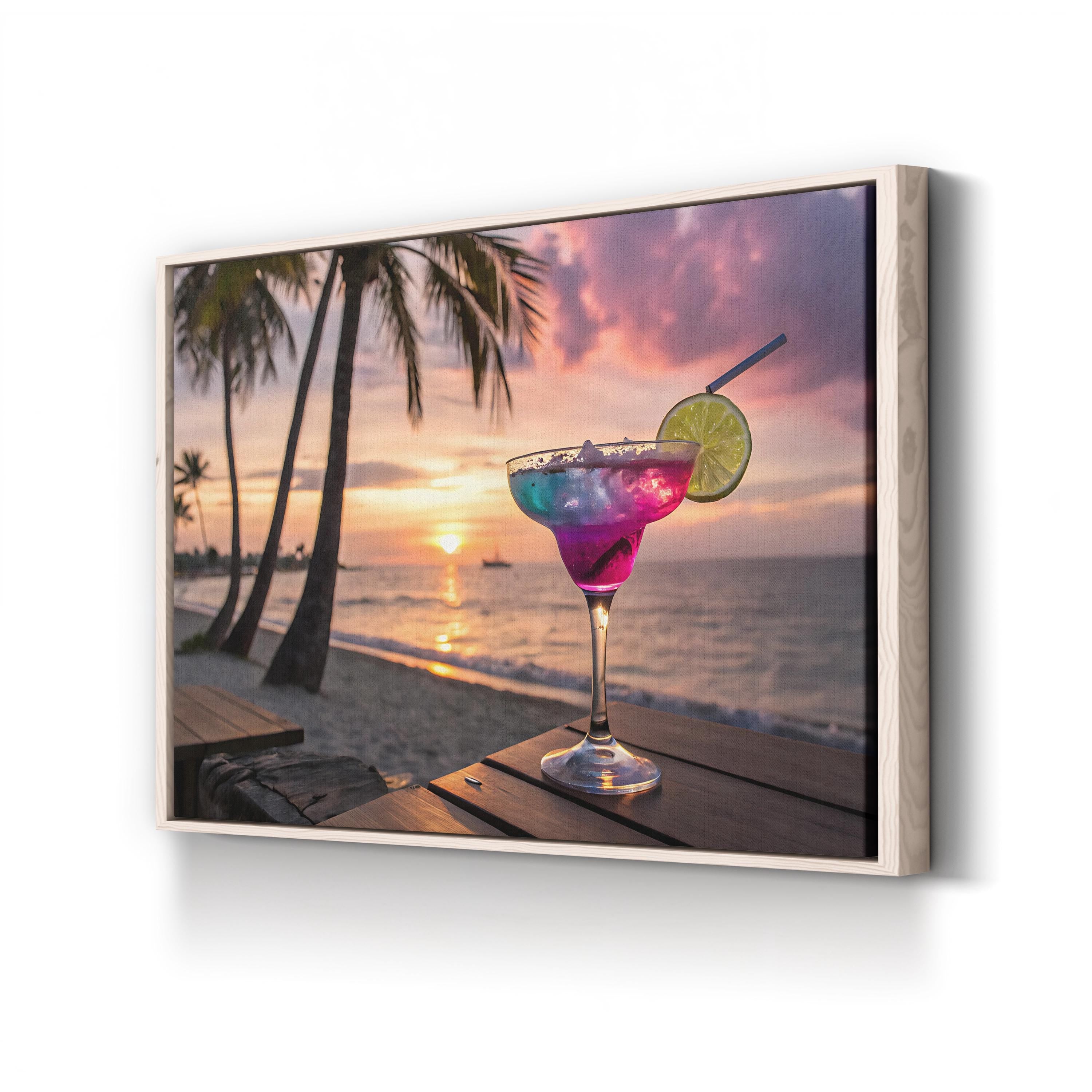Tropical Drink Paradise – Vintage Photography Wall Art | Beach House Canvas Print