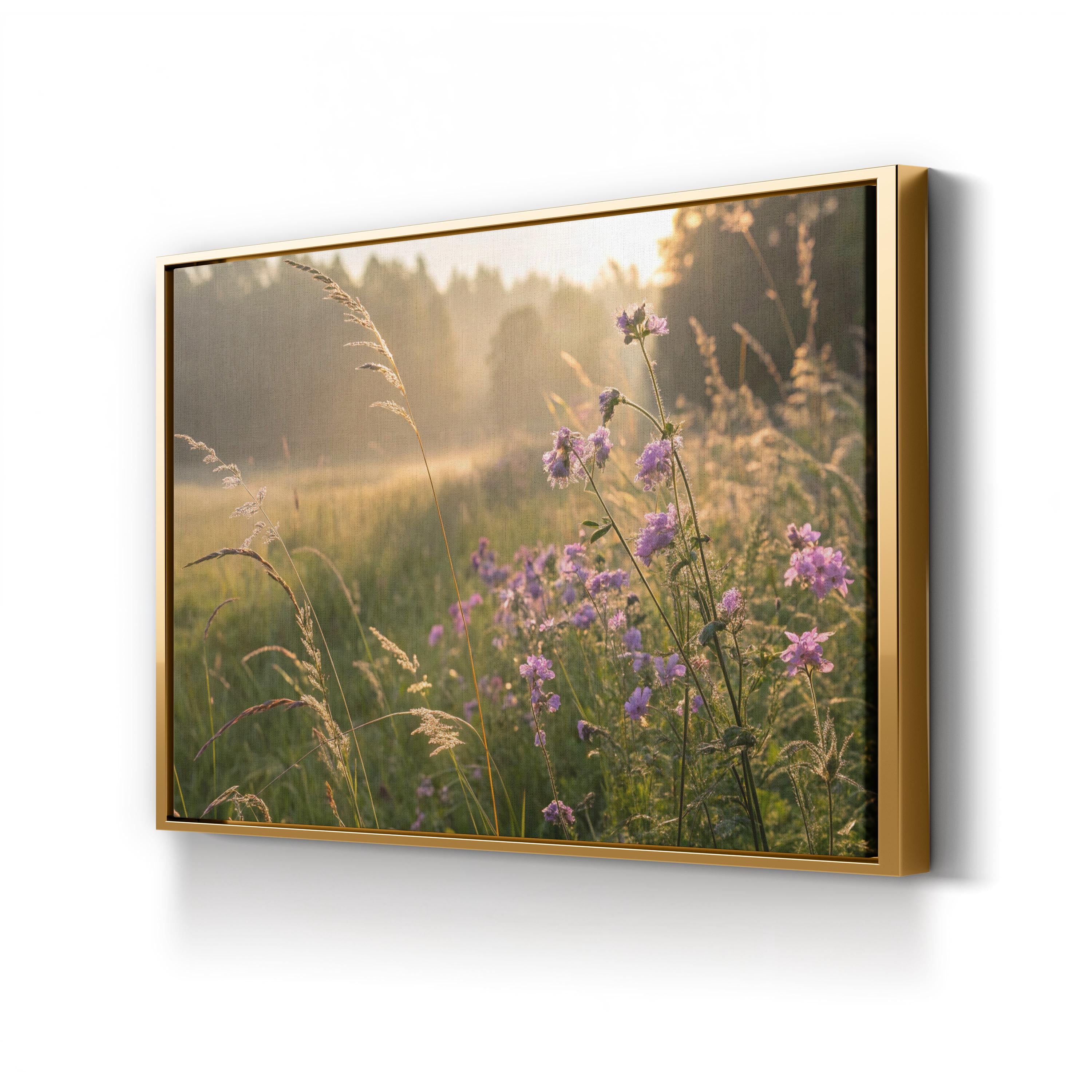 Morning Meadow Dawn – Vintage Photography Wall Art | Peaceful Nature Canvas Print