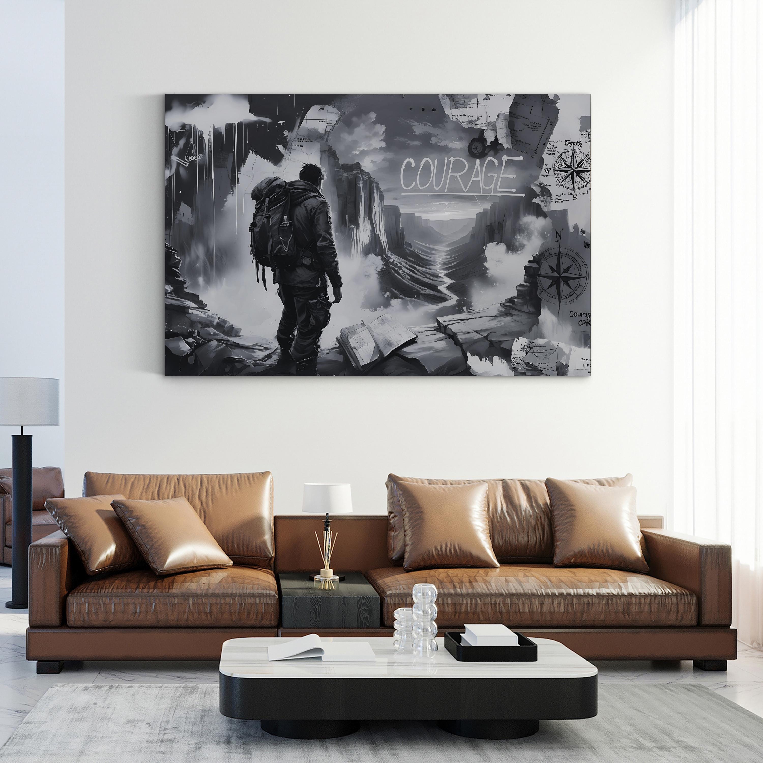 Monochrome Hiking Adventure – Vintage Photography Wall Art | Mountain Canvas Print