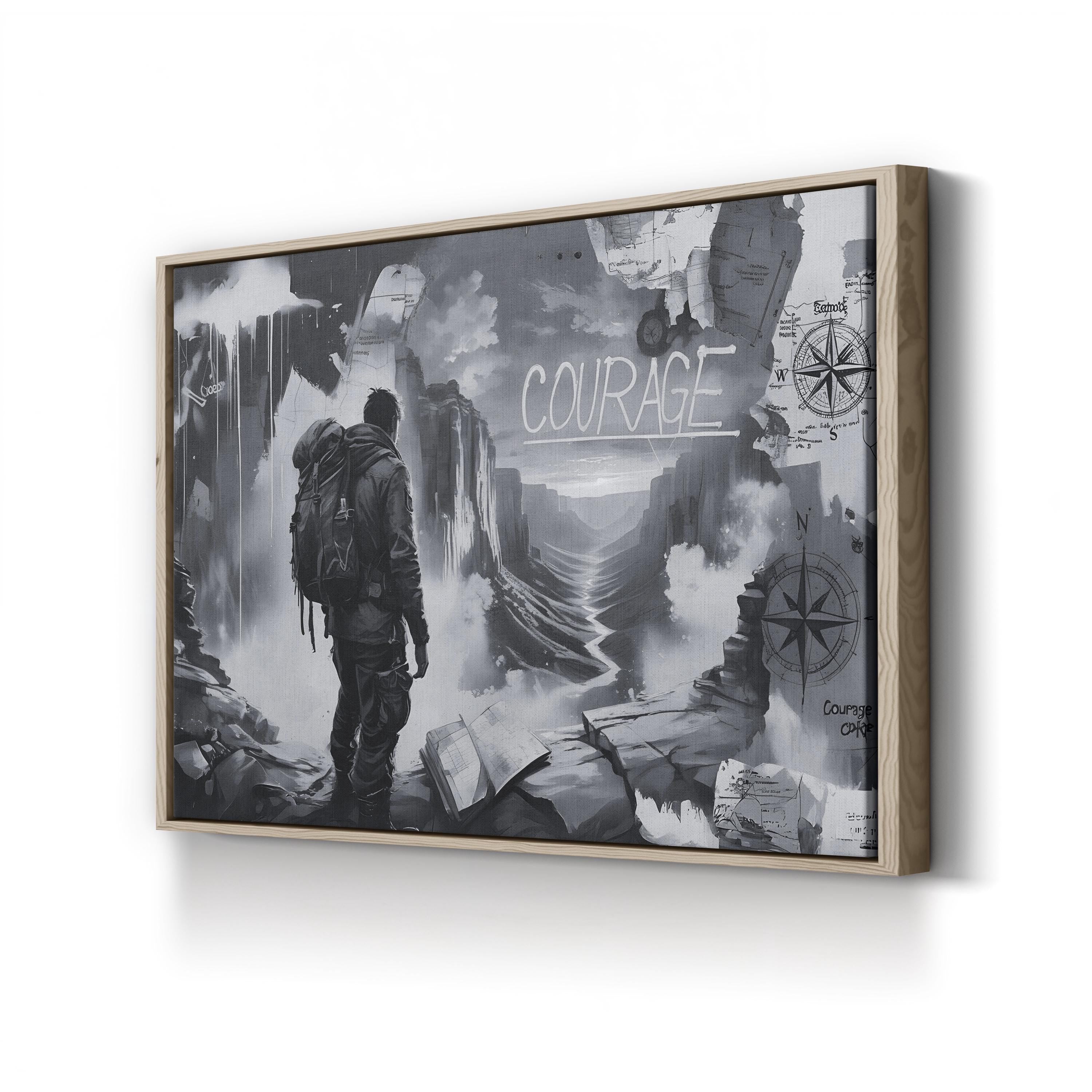 Monochrome Hiking Adventure – Vintage Photography Wall Art | Mountain Canvas Print