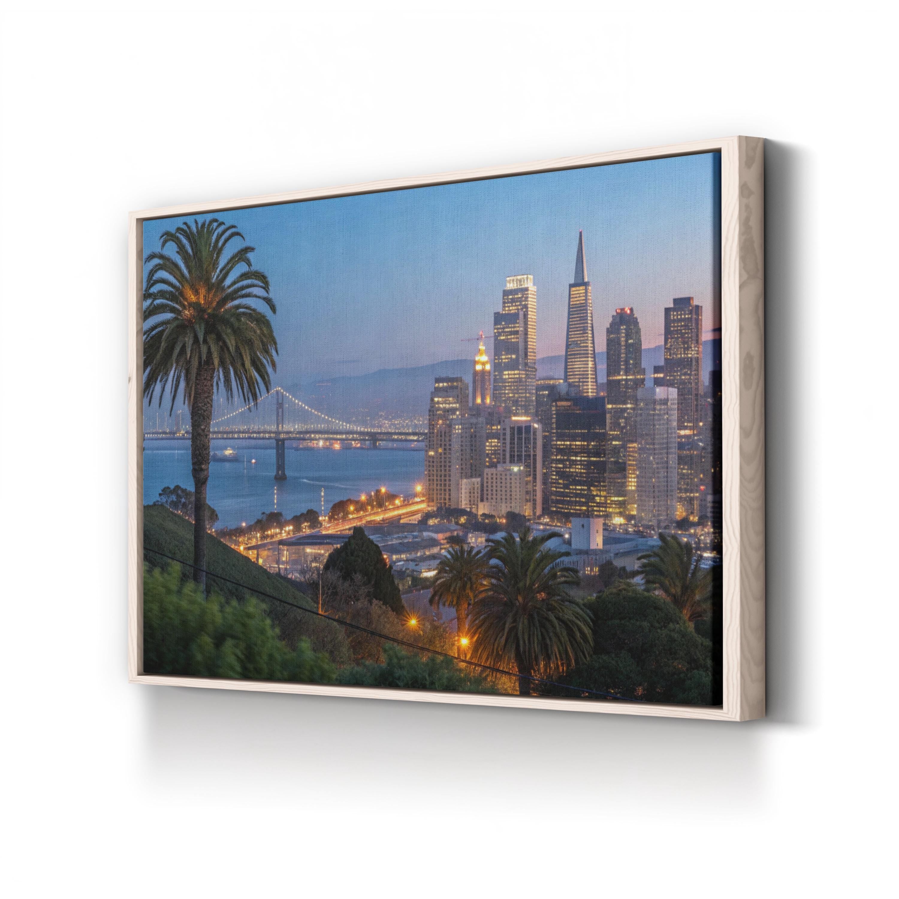 San Francisco Golden Gate at Dusk – Vintage Photography Wall Art | Urban Cityscape Canvas Print
