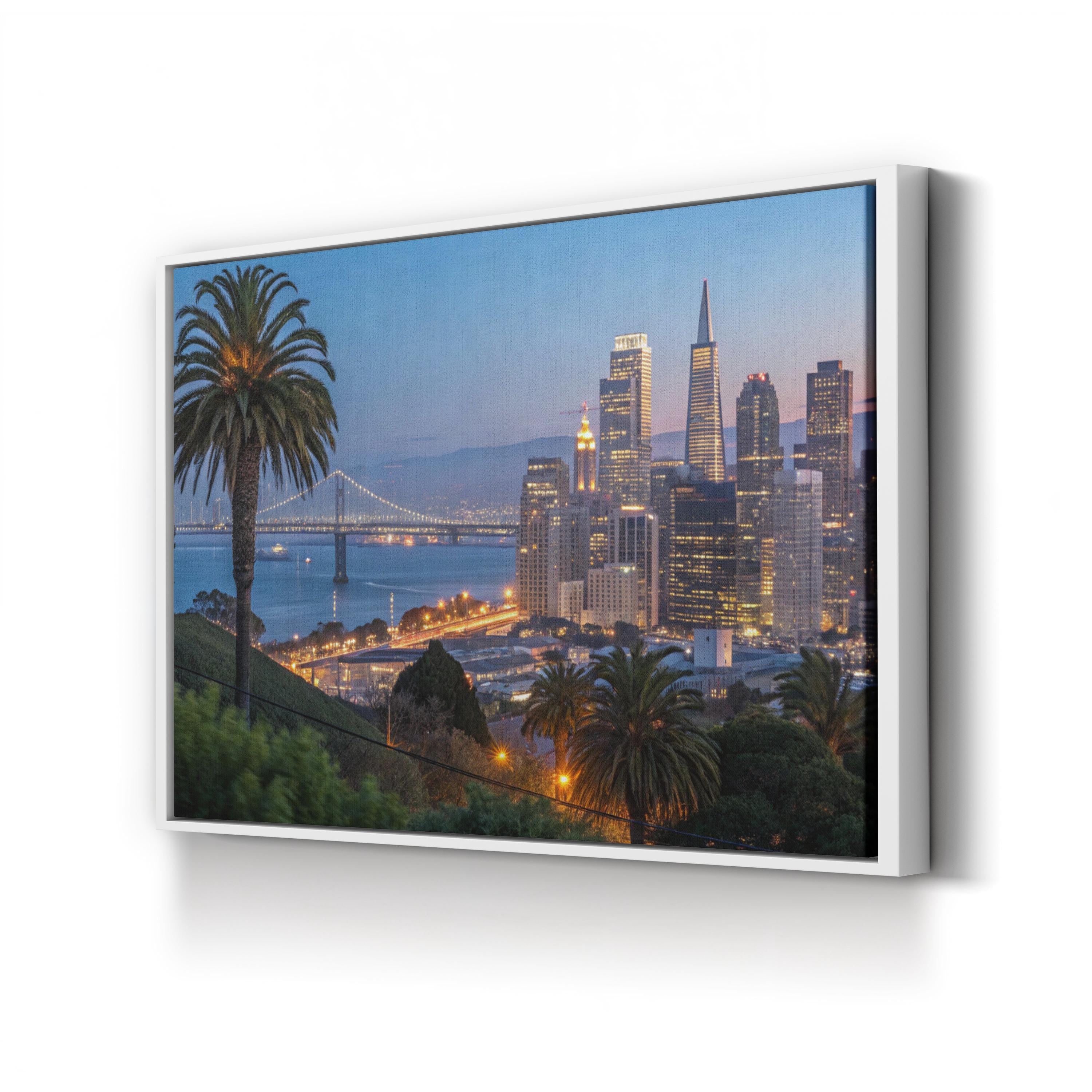 San Francisco Golden Gate at Dusk – Vintage Photography Wall Art | Urban Cityscape Canvas Print