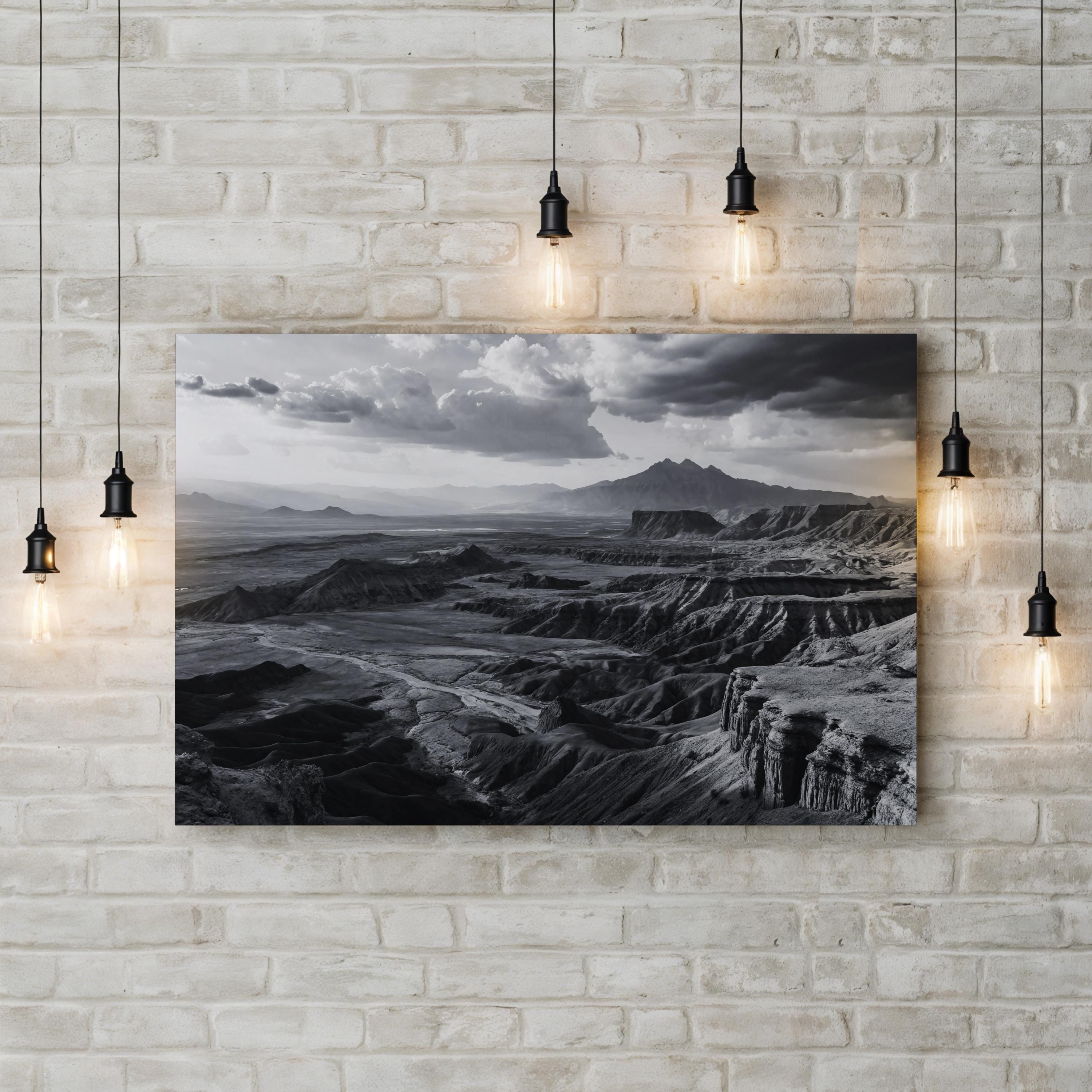 Anza Borrego Desert Black and White – Vintage Photography Wall Art | Scenic Landscape Canvas Print