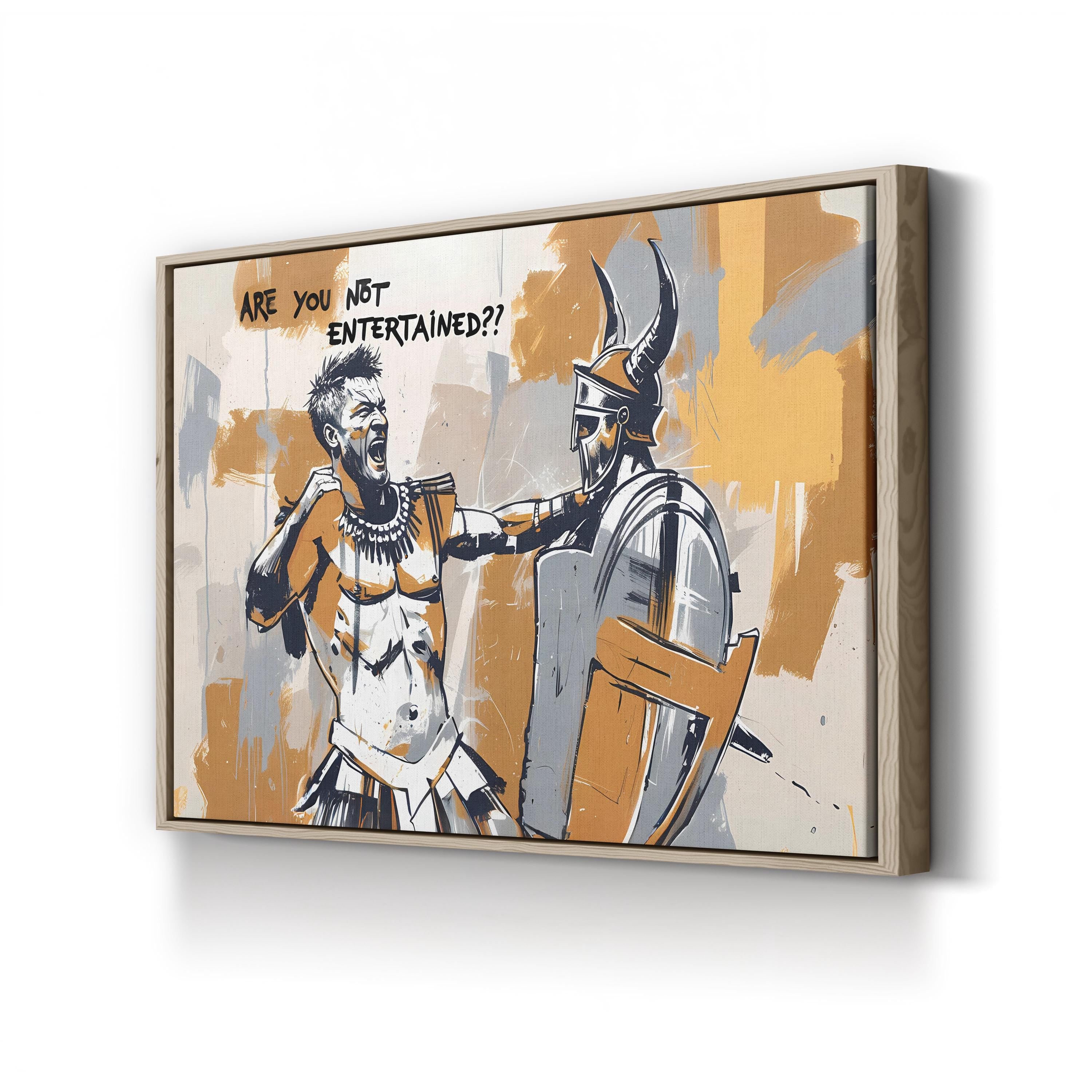 Gladiator Canvas Print: Graffiti Art, Epic Movie Decor