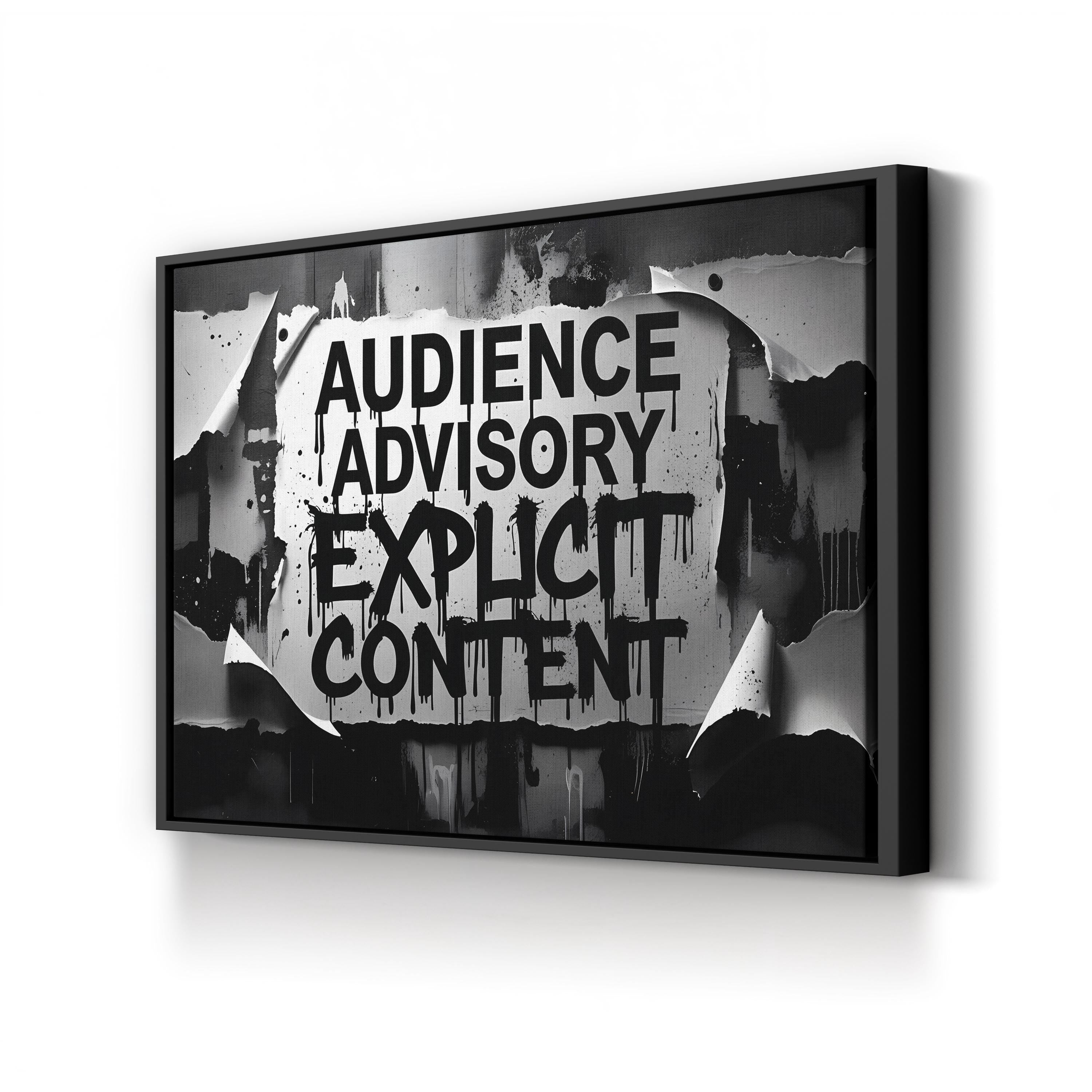 Audience Advisory Graffiti Canvas – Pop Street Art Wall Print