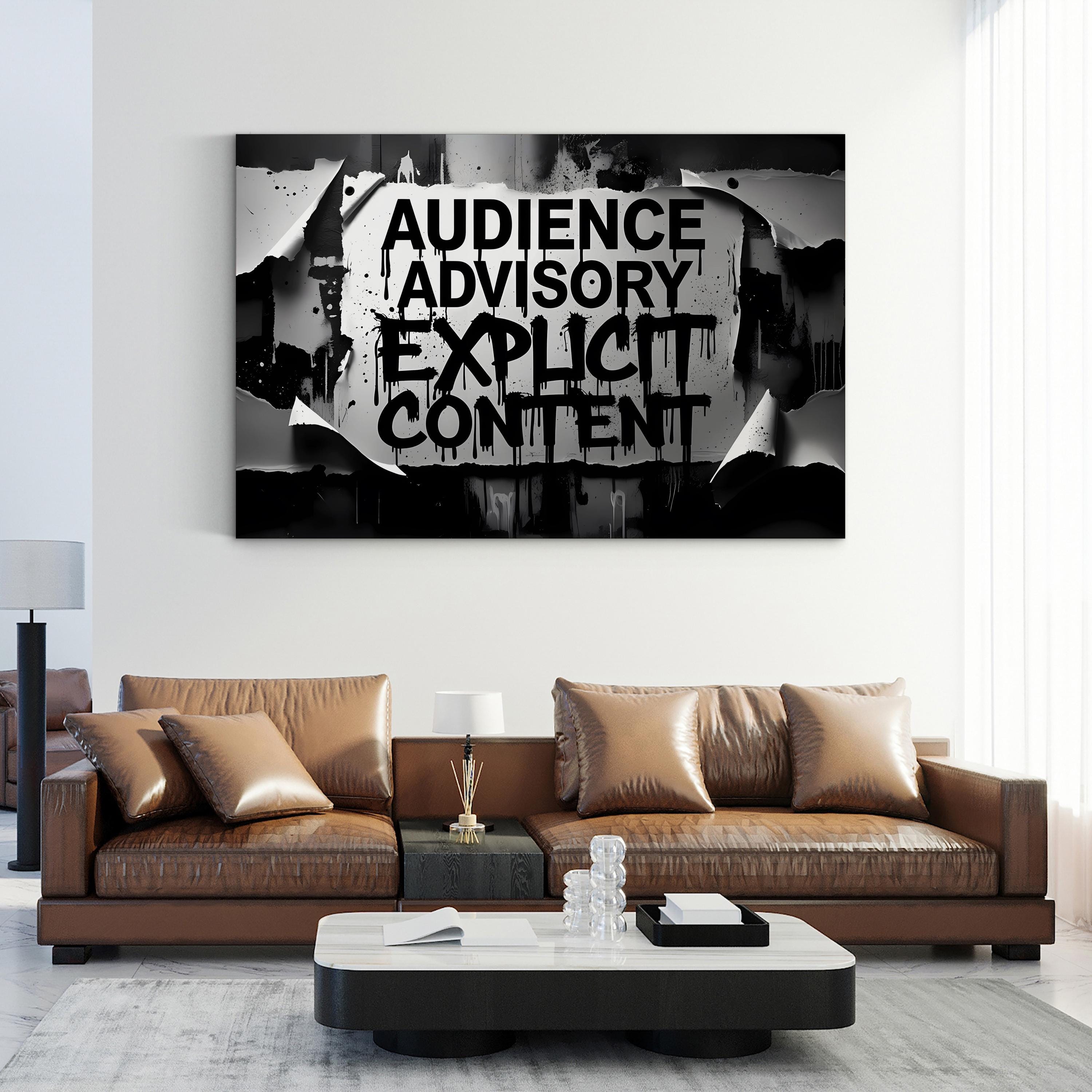 Audience Advisory Graffiti Canvas – Pop Street Art Wall Print