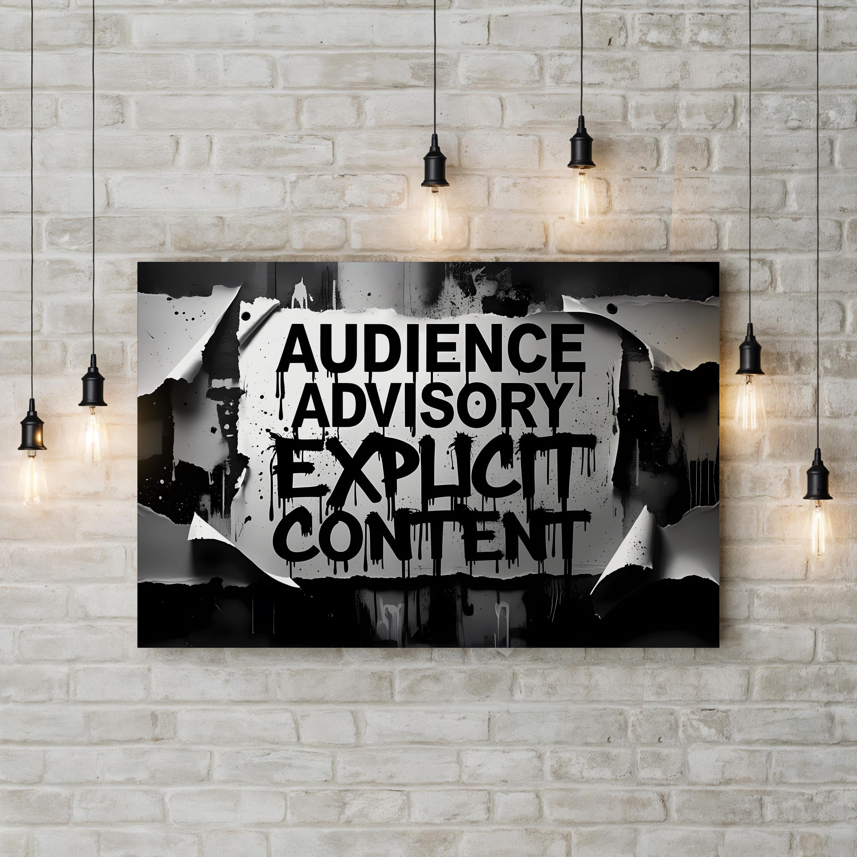 Audience Advisory Graffiti Canvas – Pop Street Art Wall Print