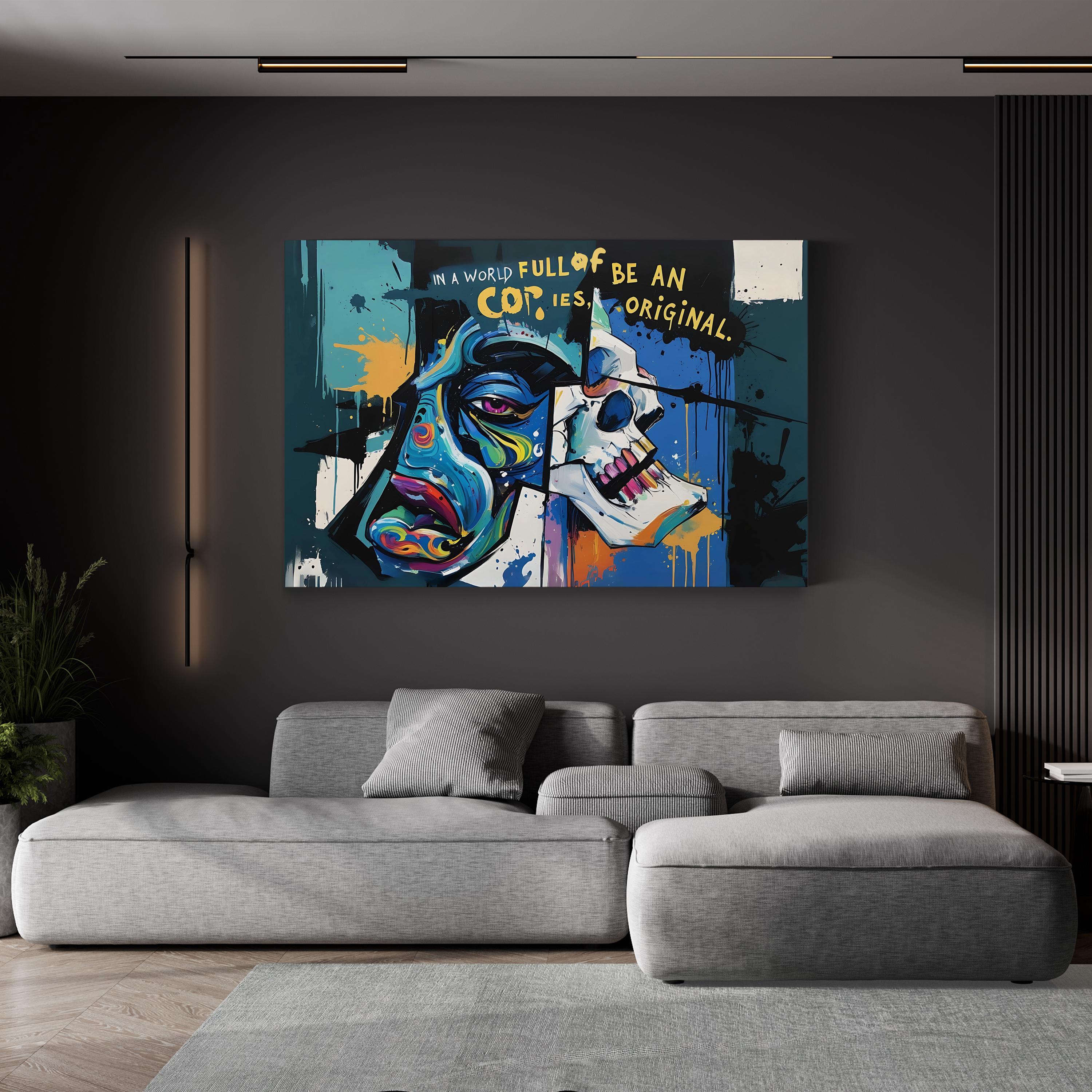 BE AN ORIGINAL – Period Illustration Wall Art | Motivational Street Canvas Print