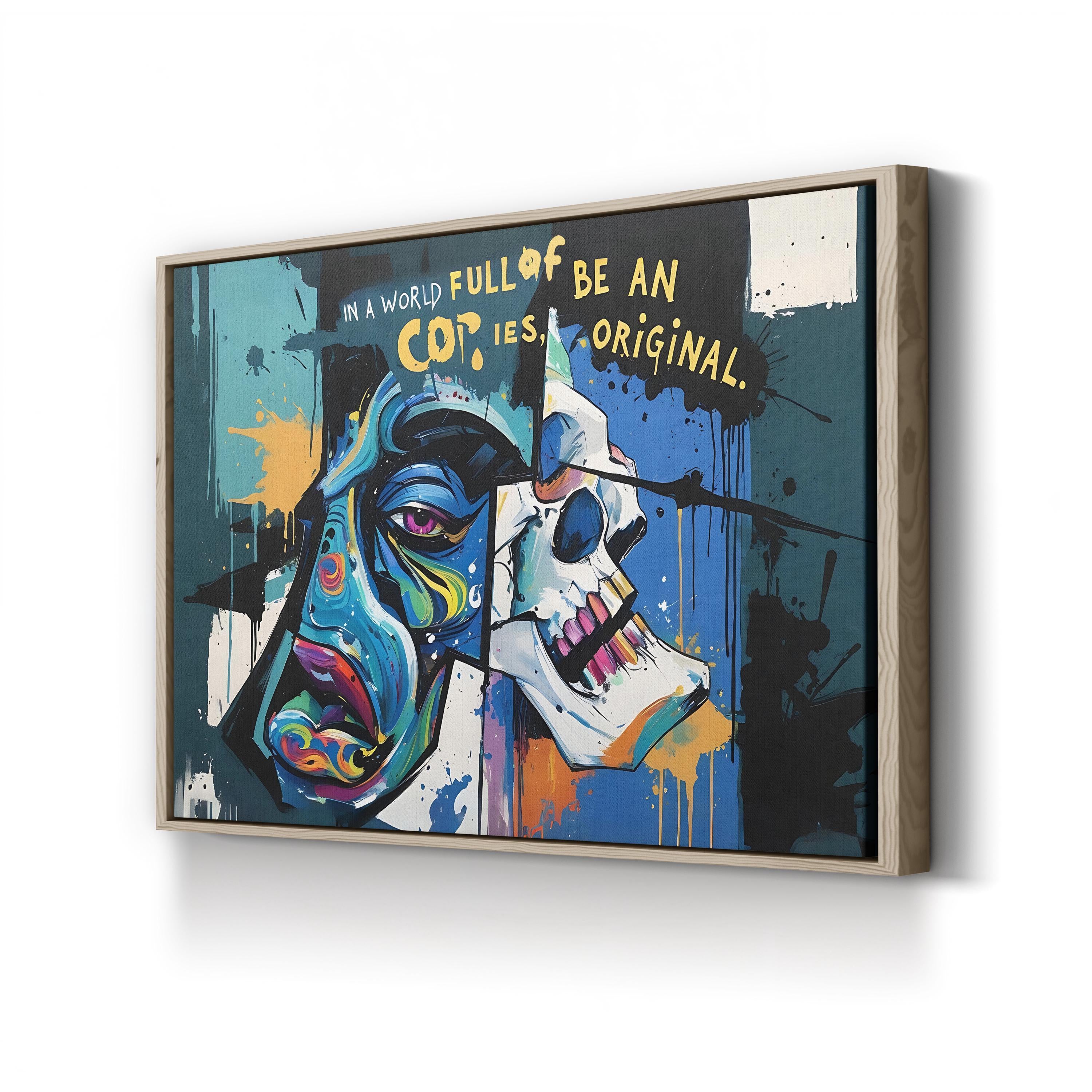 BE AN ORIGINAL – Period Illustration Wall Art | Motivational Street Canvas Print